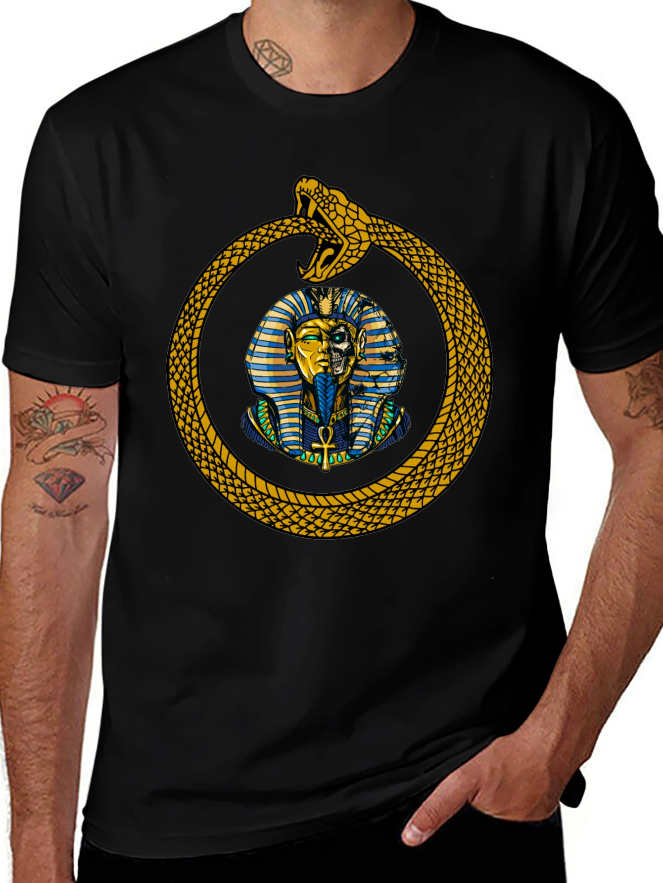 Egyptian Pharaoh Snake Graphic T-Shirt