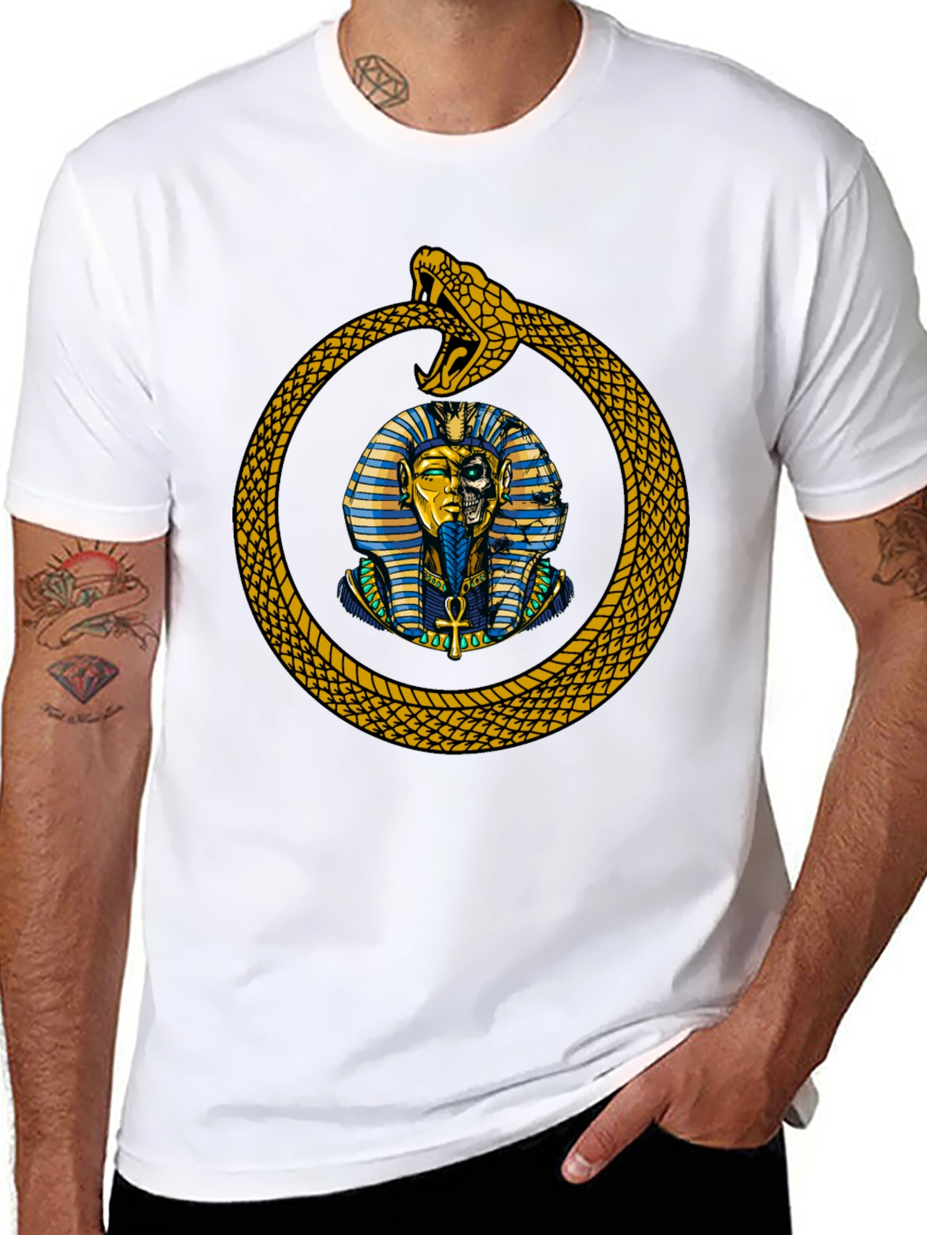 Egyptian Pharaoh Snake Graphic T-Shirt