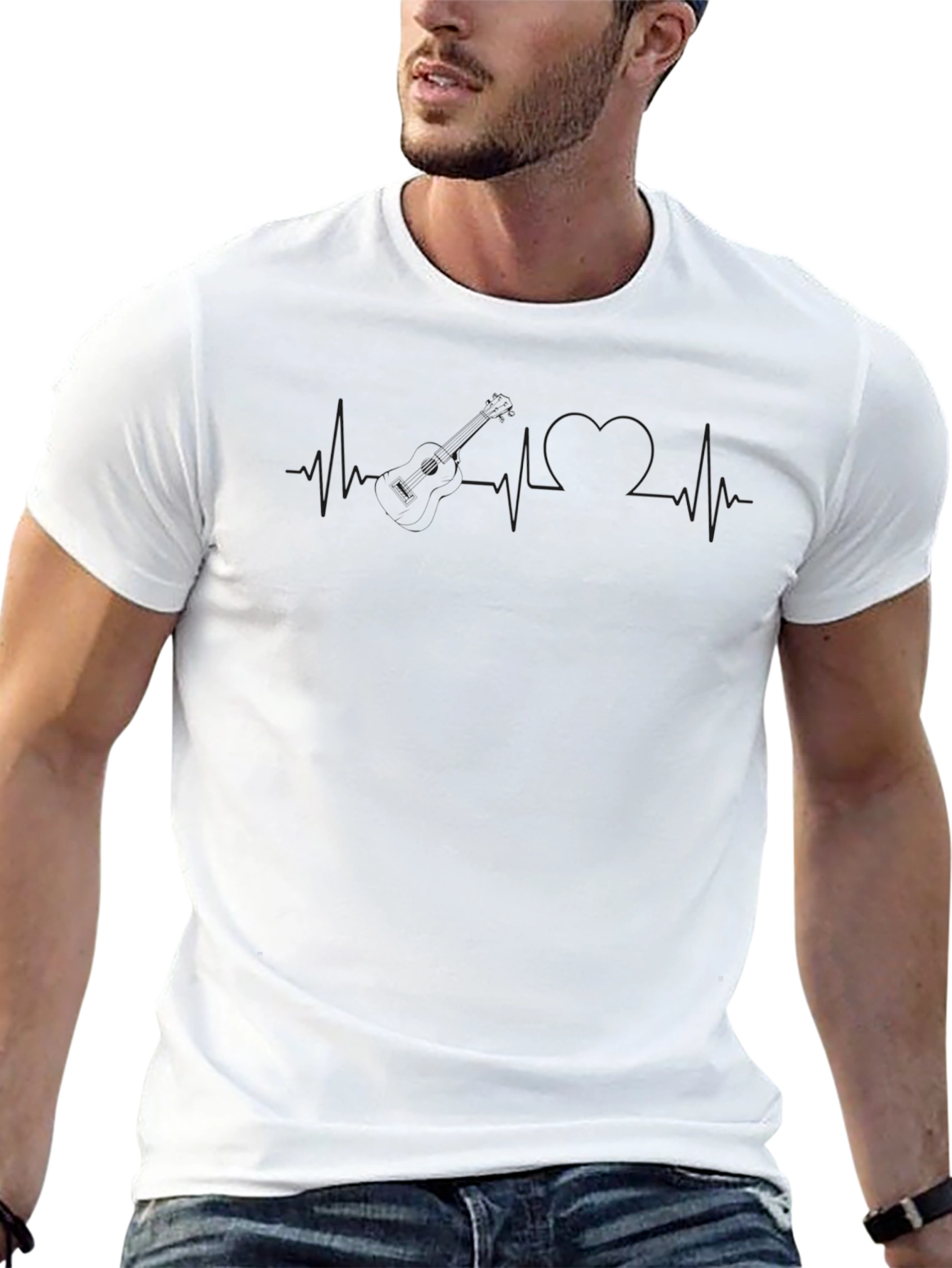 Minimalist Black T-Shirt with Subtle Graphic Design