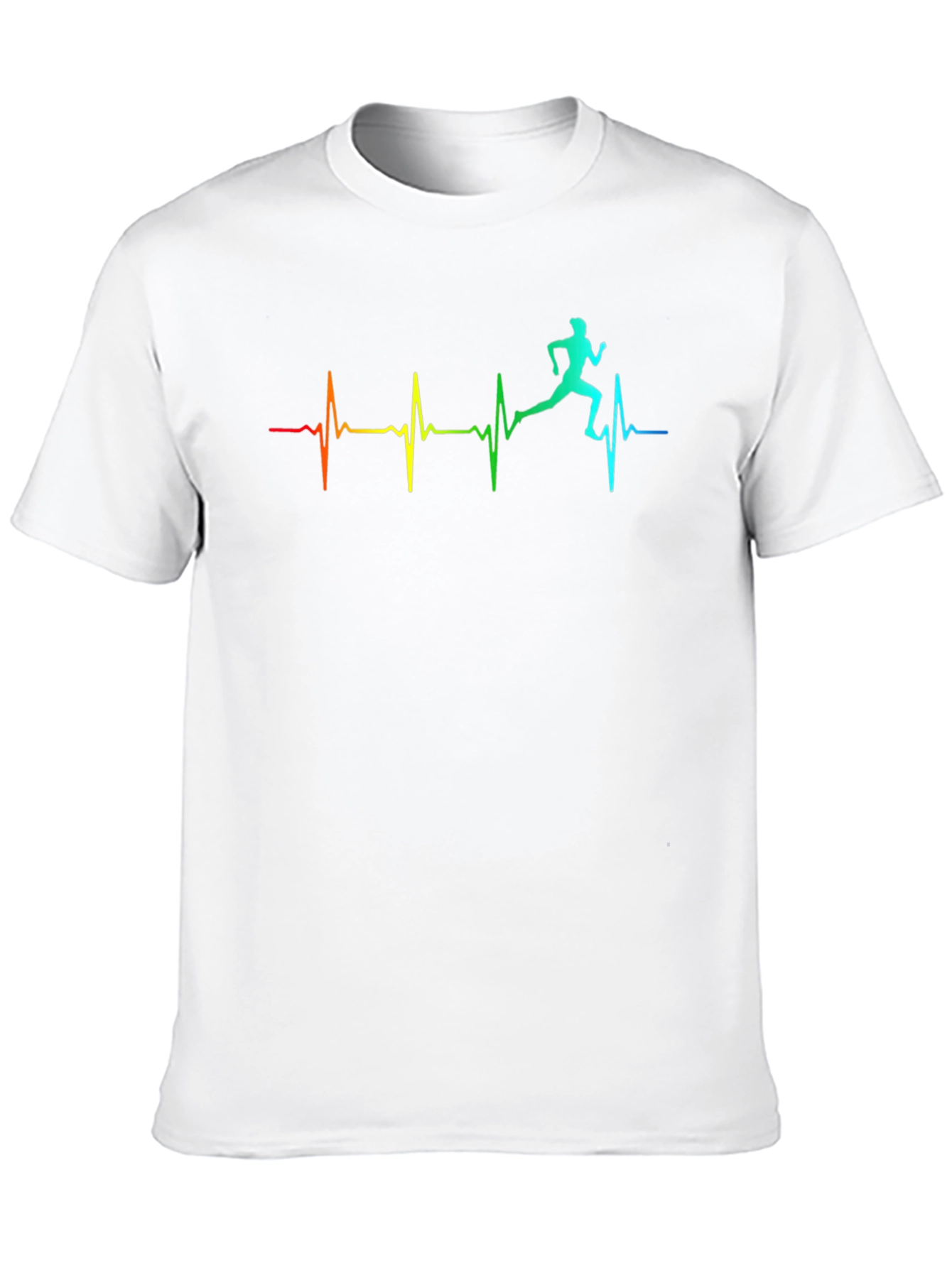 Runner Heartbeat T-Shirt - Black Athletic Tee