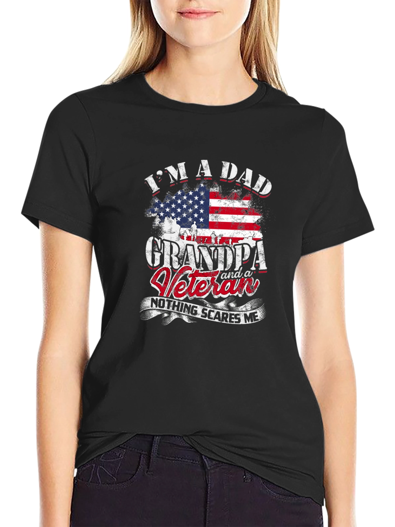 Dad Grandpa Veteran Graphic T-Shirt