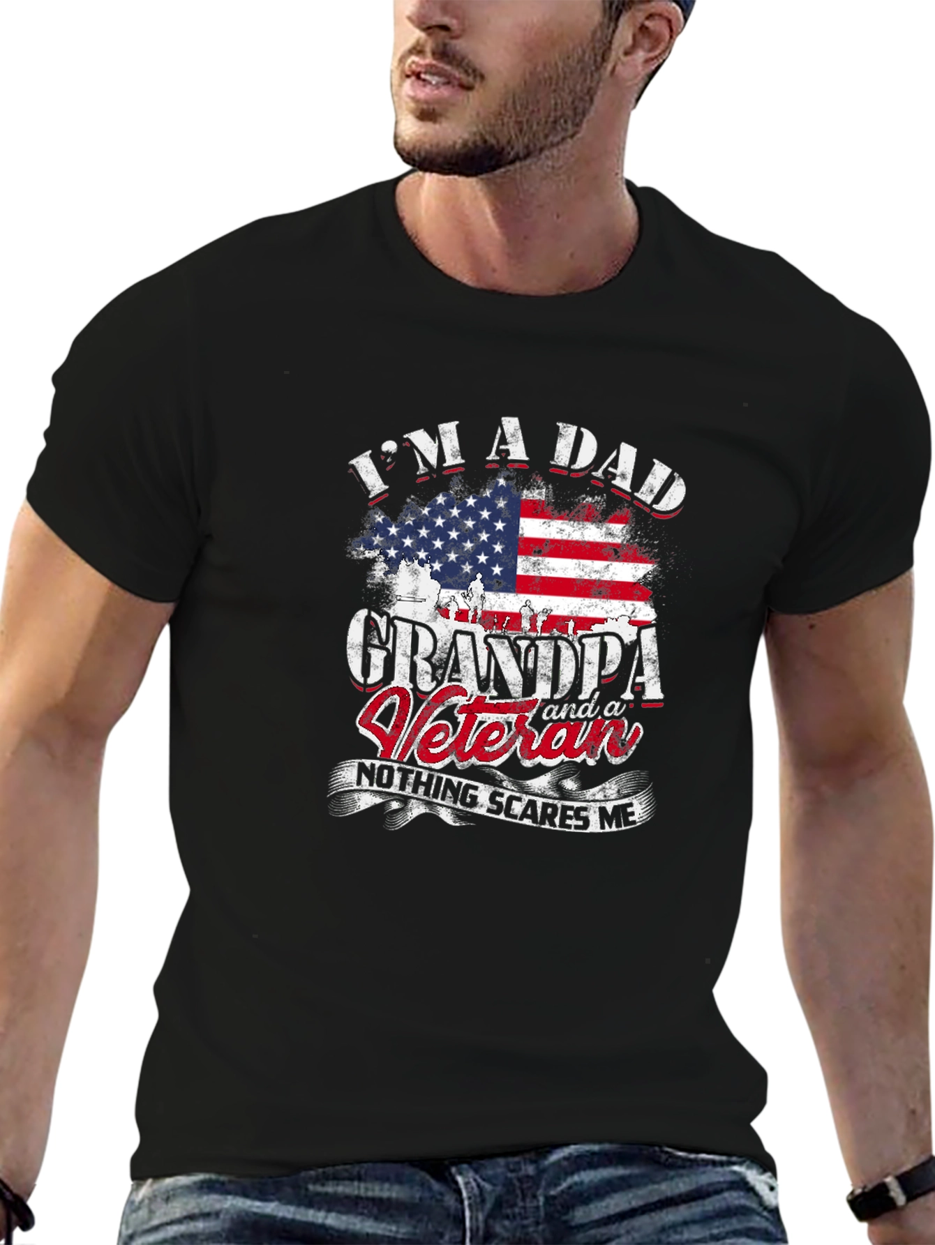 Dad Grandpa Veteran Graphic T-Shirt