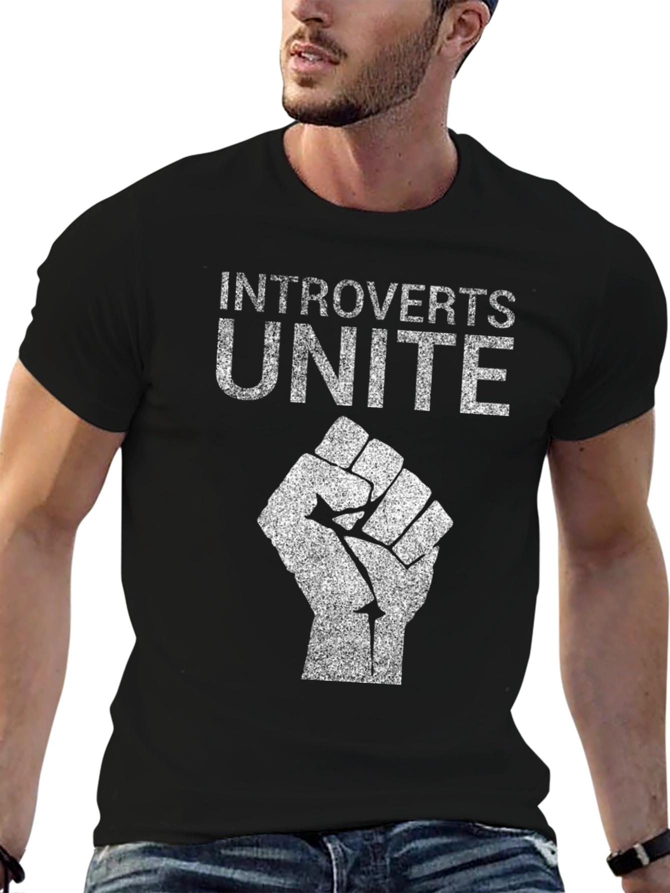 Introverts Unite T-Shirt - Black Graphic Tee