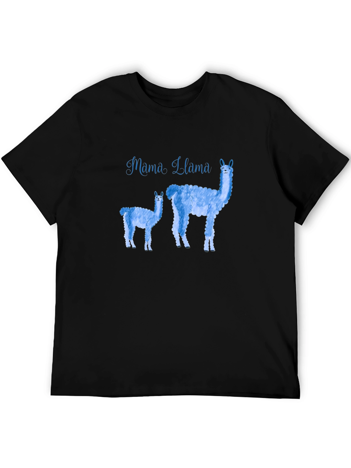 Mama Llama Graphic T-Shirt - Black