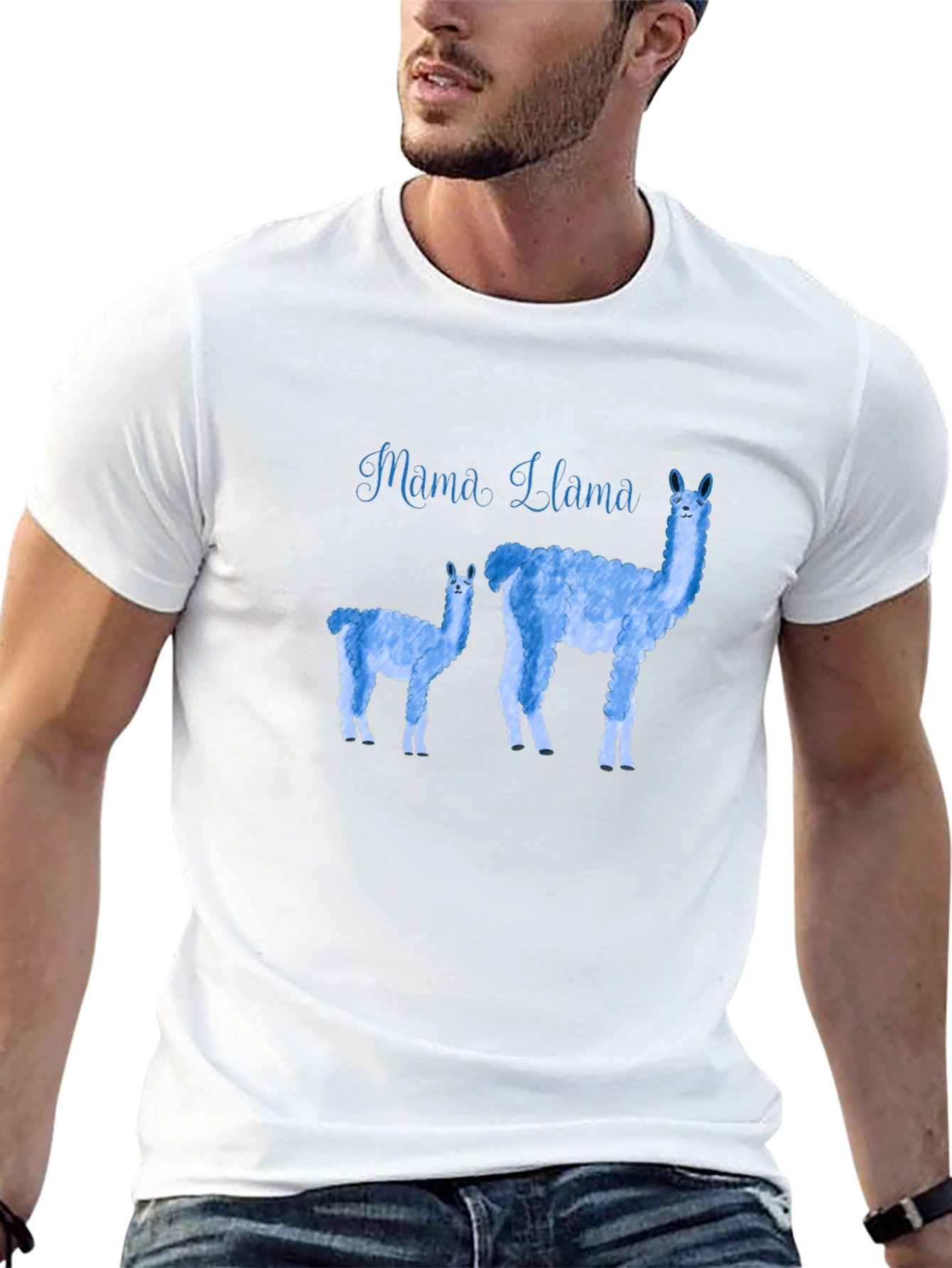 Mama Llama Graphic T-Shirt - Black