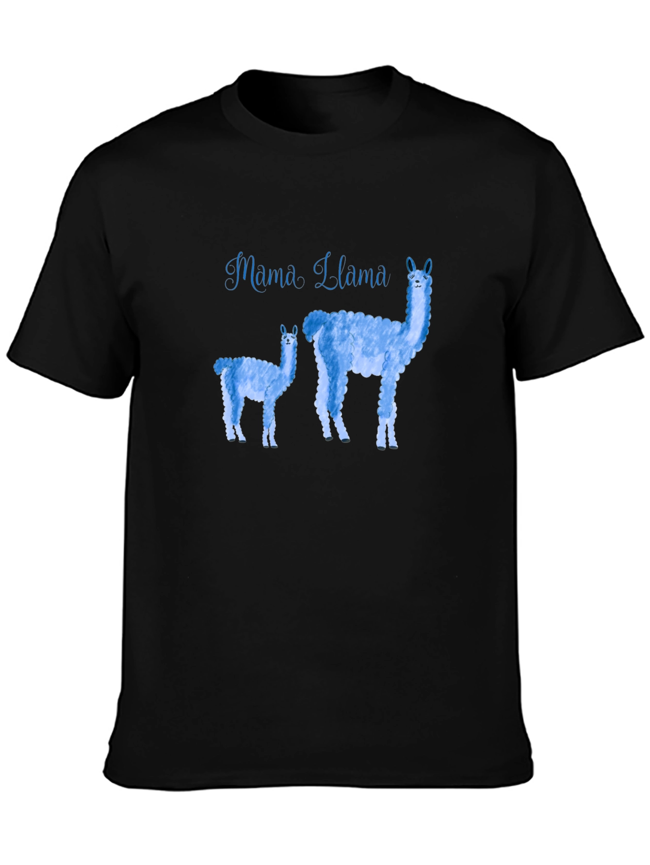 Mama Llama Graphic T-Shirt - Black