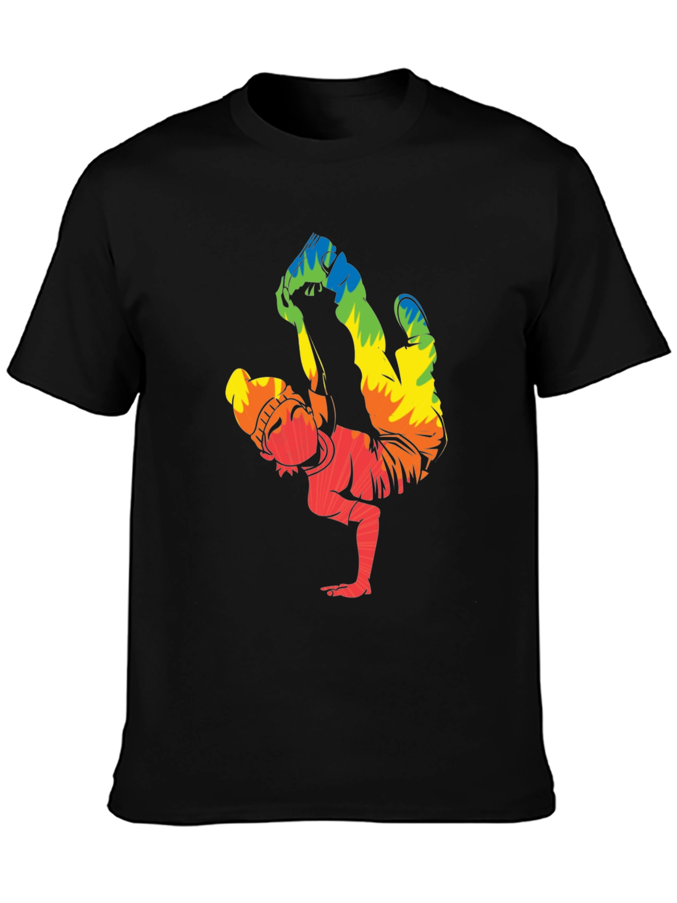 Rainbow Breakdancer Graphic T-Shirt - Street Style Tee