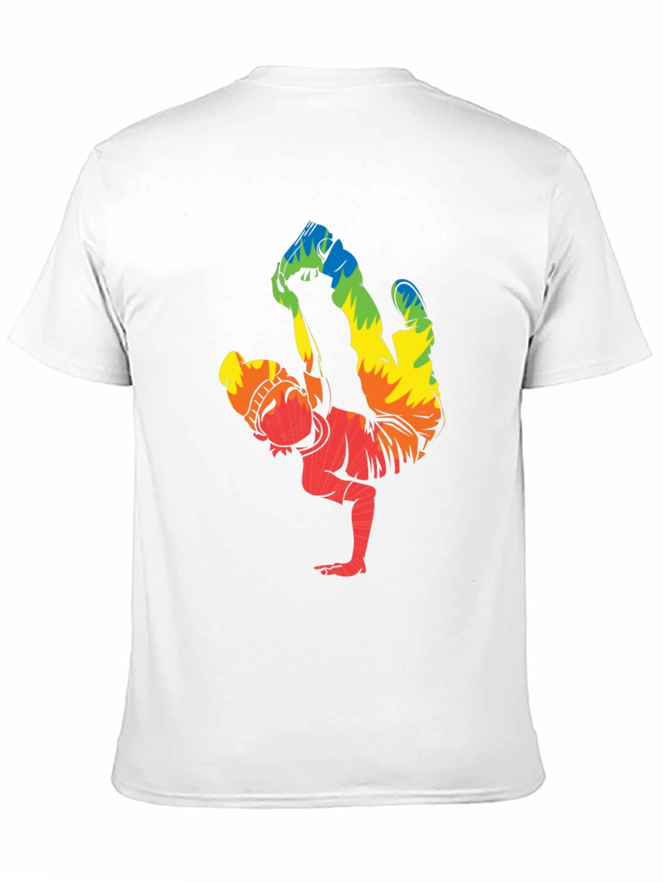 Rainbow Breakdancer Graphic T-Shirt - Street Style Tee
