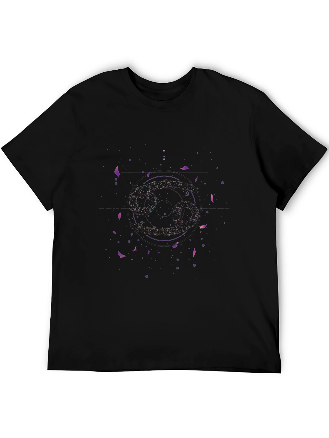 Cosmic Circle Graphic Black Tee