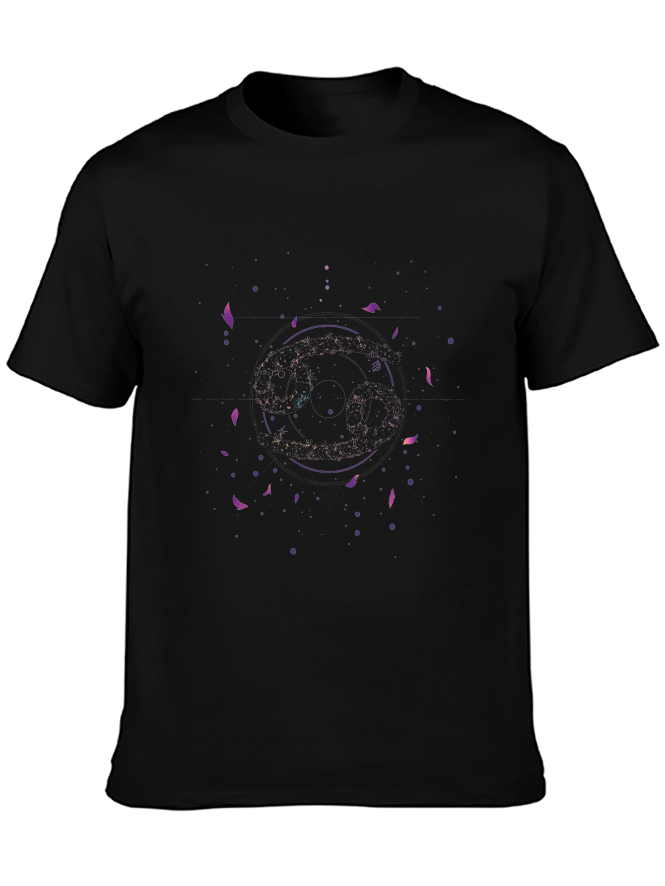 Cosmic Circle Graphic Black Tee