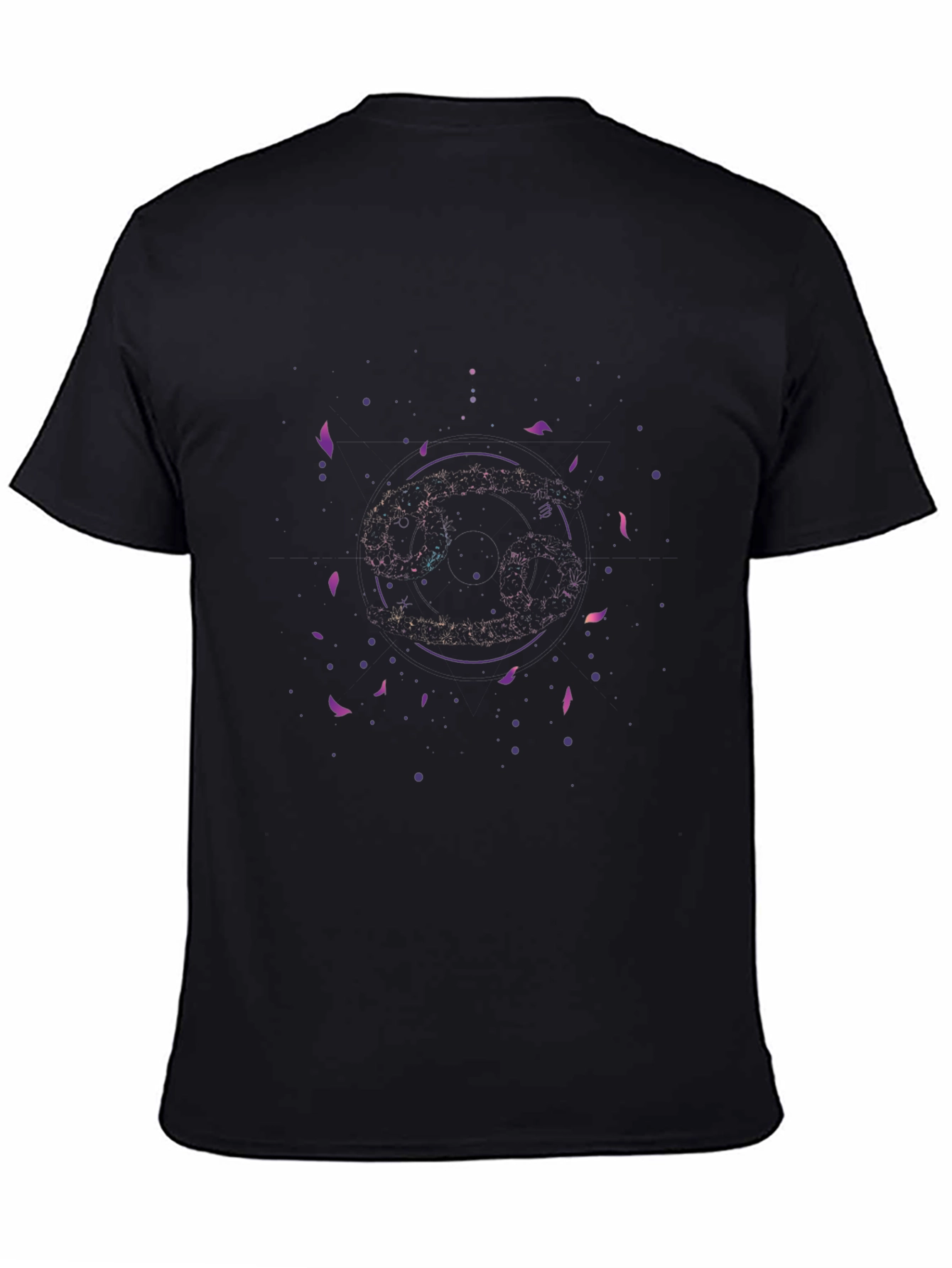 Cosmic Circle Graphic Black Tee