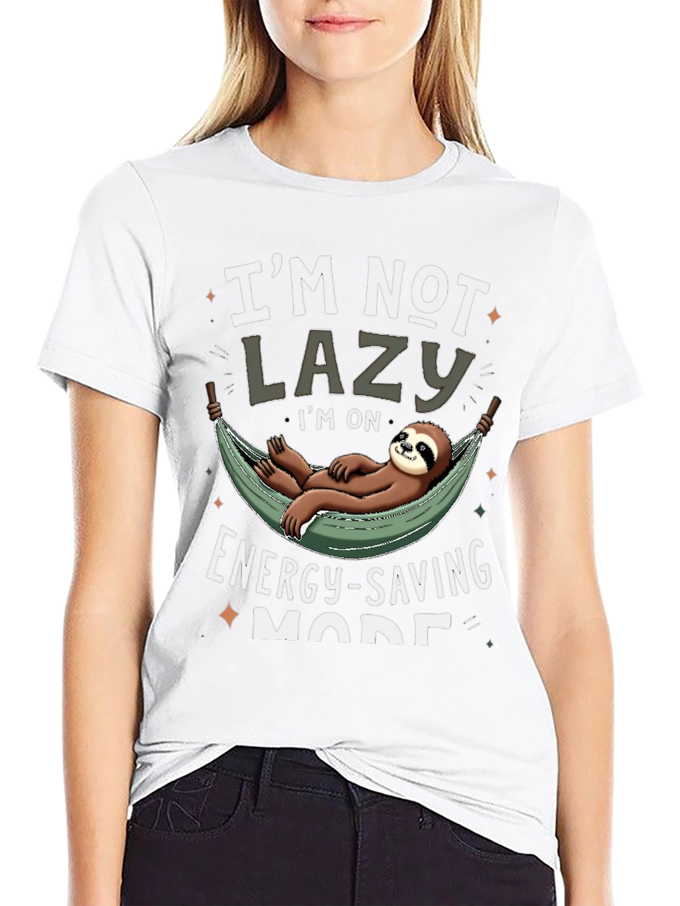 Funny Sloth Energy Saving Mode T-Shirt