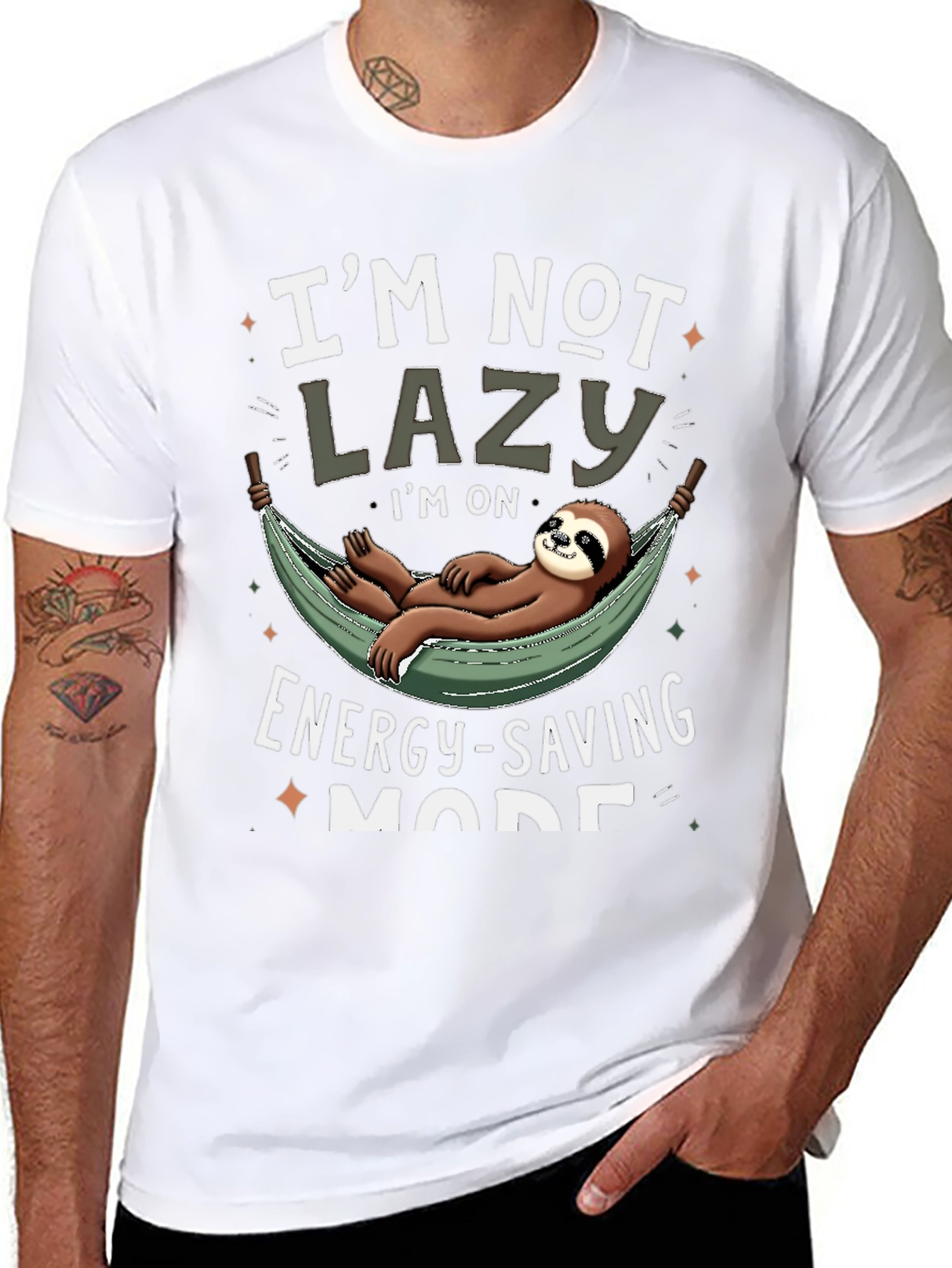 Funny Sloth Energy Saving Mode T-Shirt