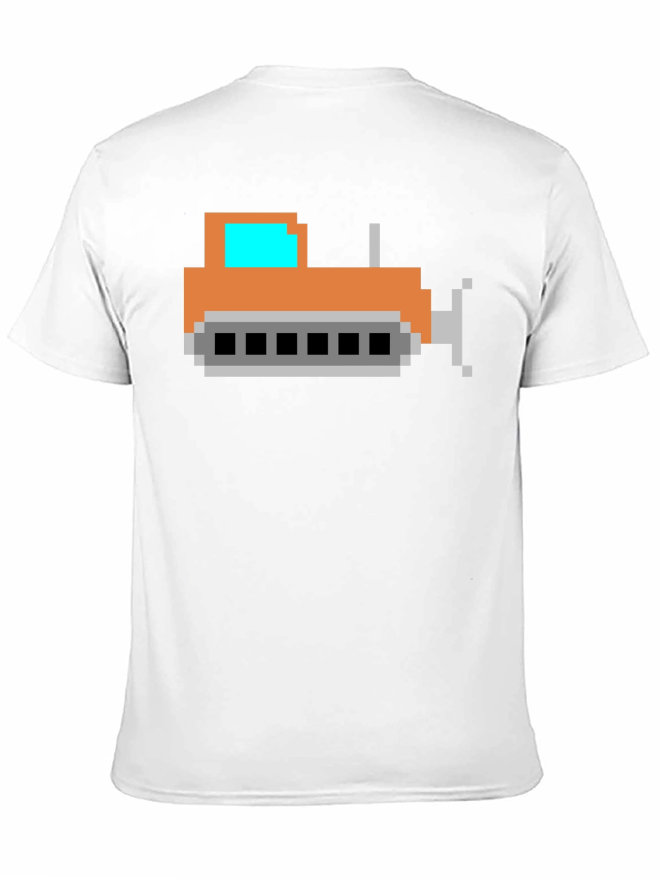 Pixel Bulldozer T-Shirt - Black Cotton Tee