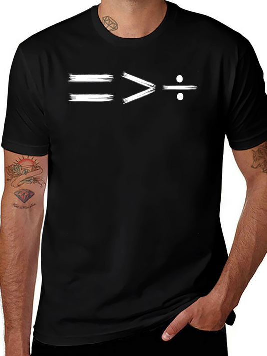 Equality Greater Than Division Math Humor T-Shirt