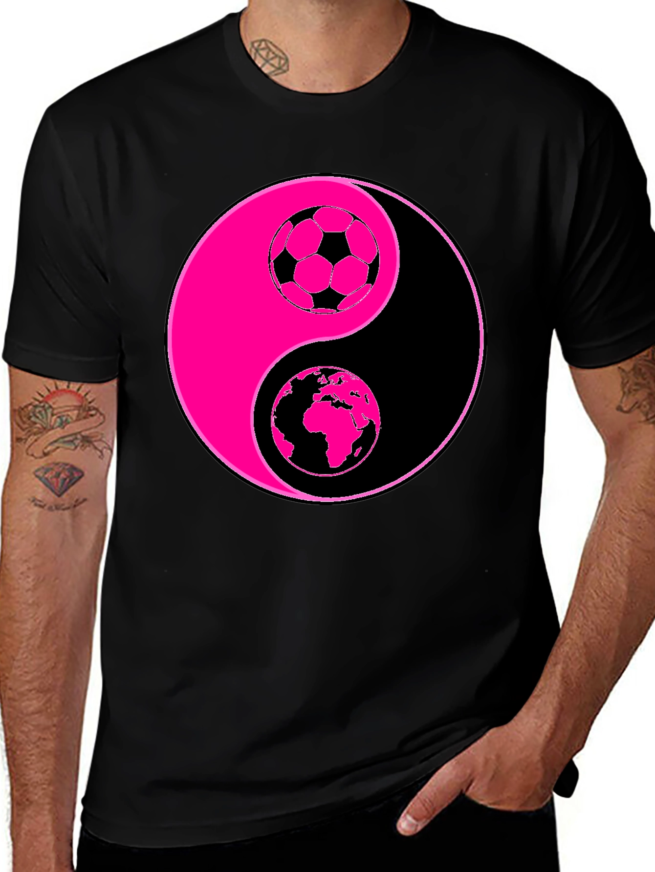 Yin Yang Soccer & Earth T-Shirt