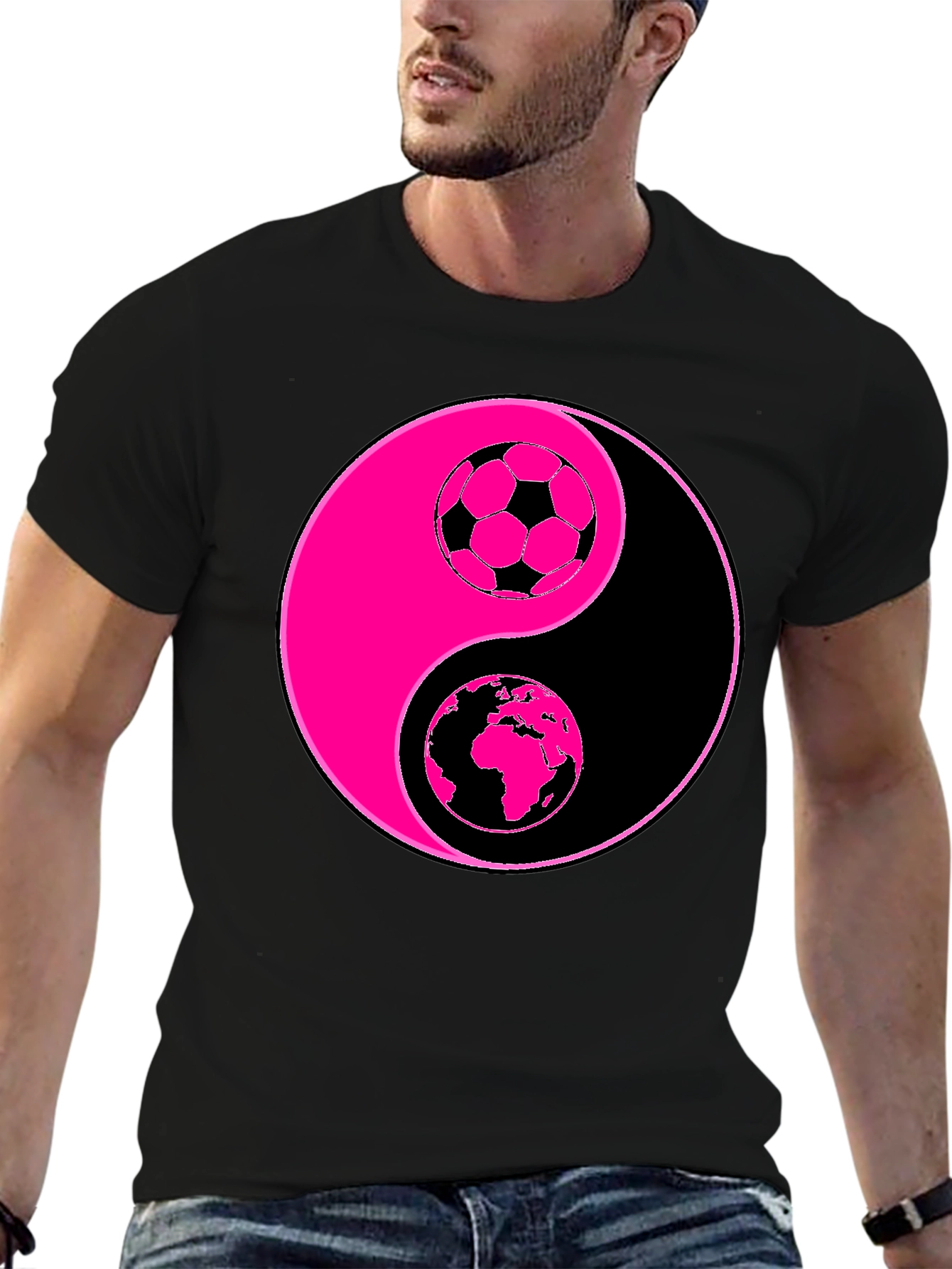 Yin Yang Soccer & Earth T-Shirt