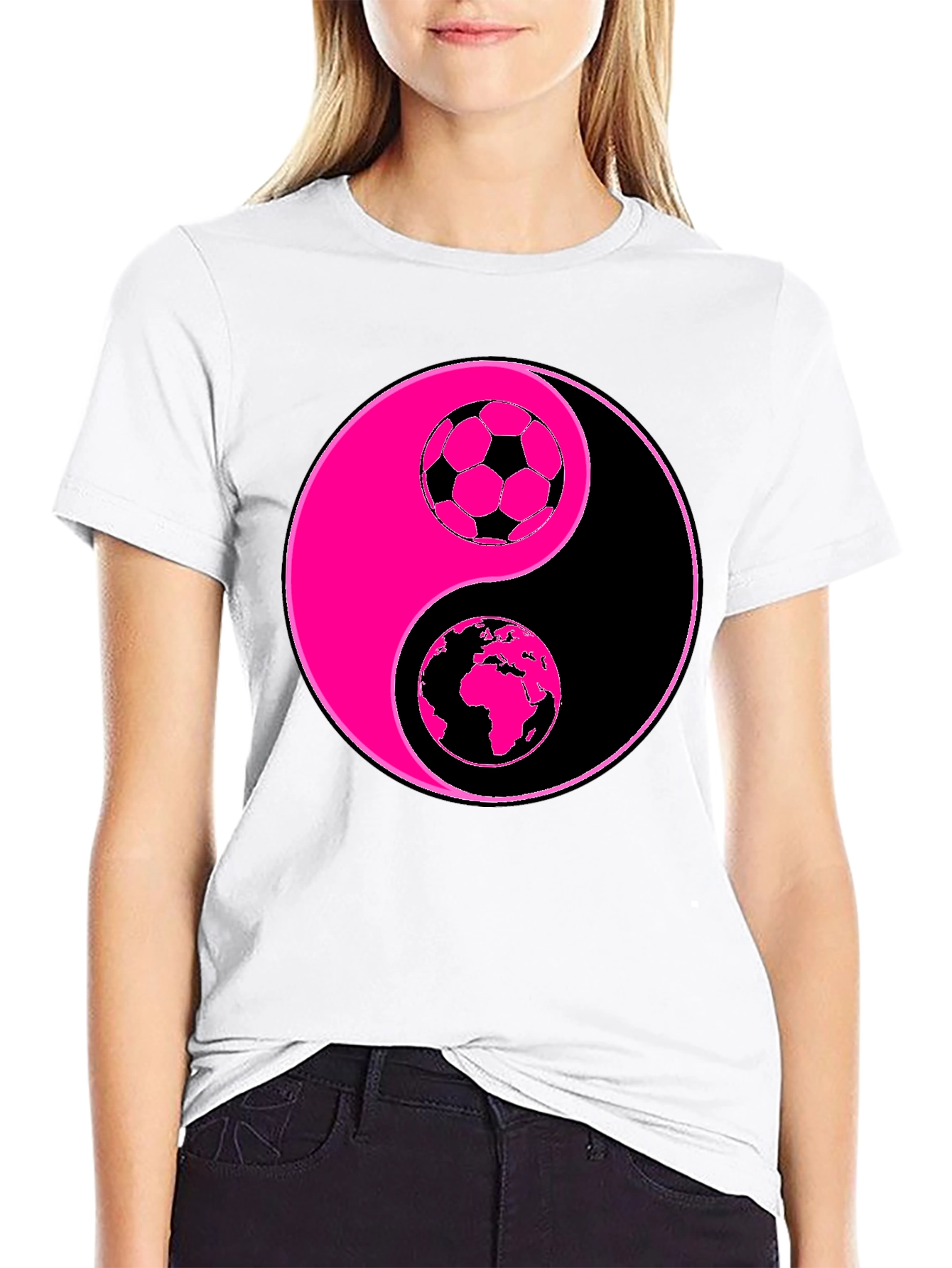 Yin Yang Soccer & Earth T-Shirt