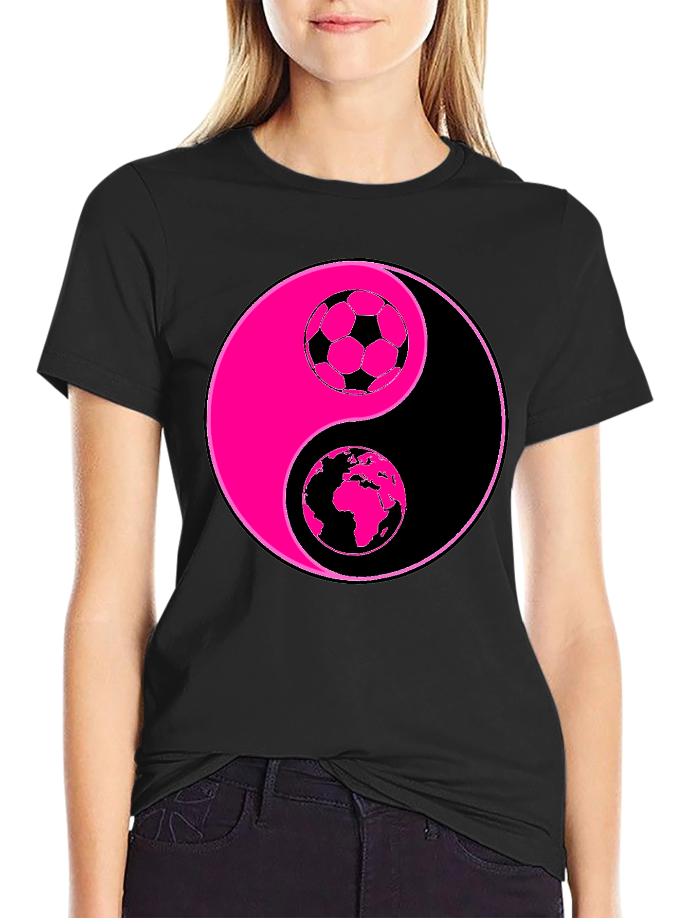 Yin Yang Soccer & Earth T-Shirt