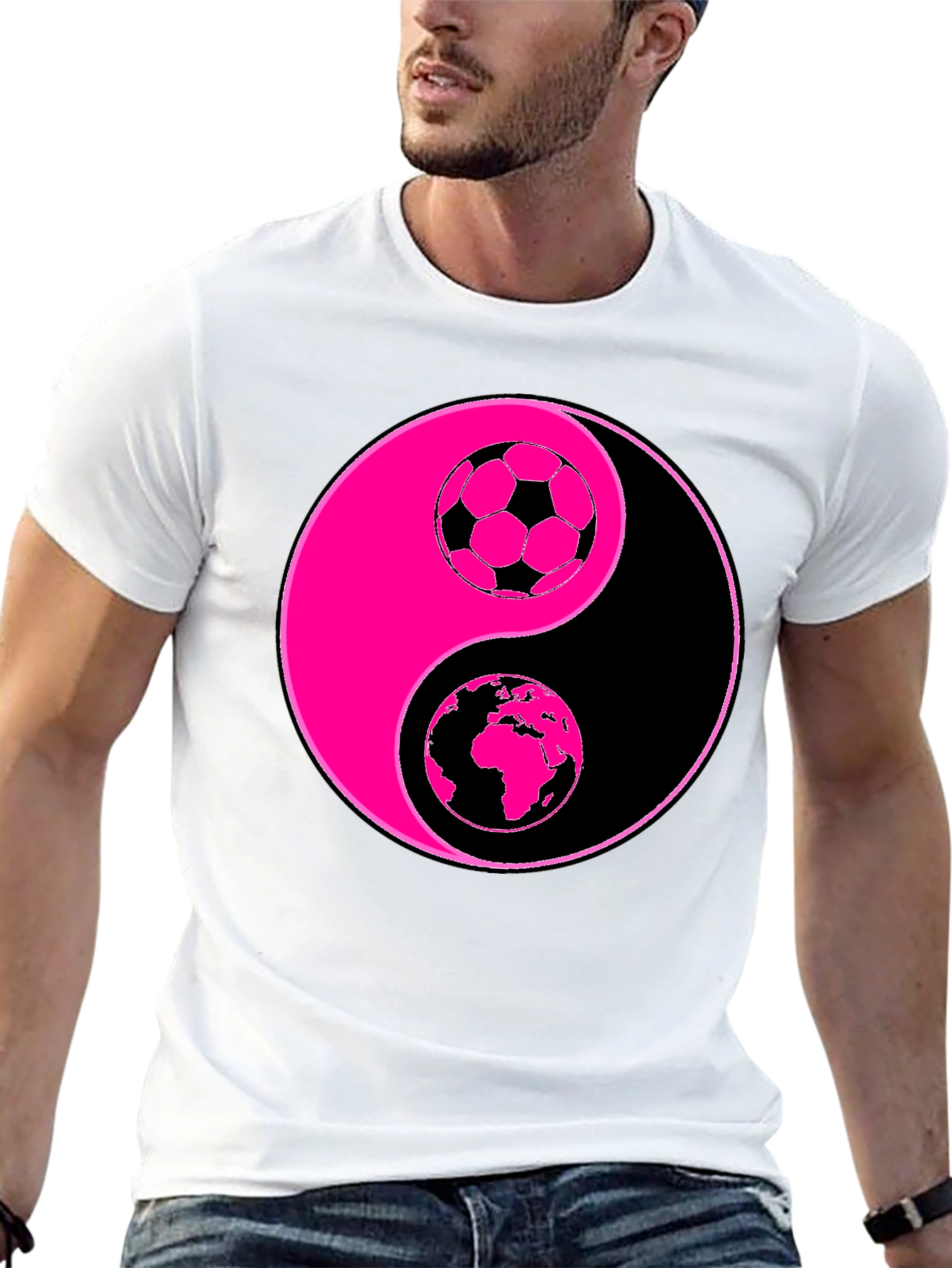 Yin Yang Soccer & Earth T-Shirt
