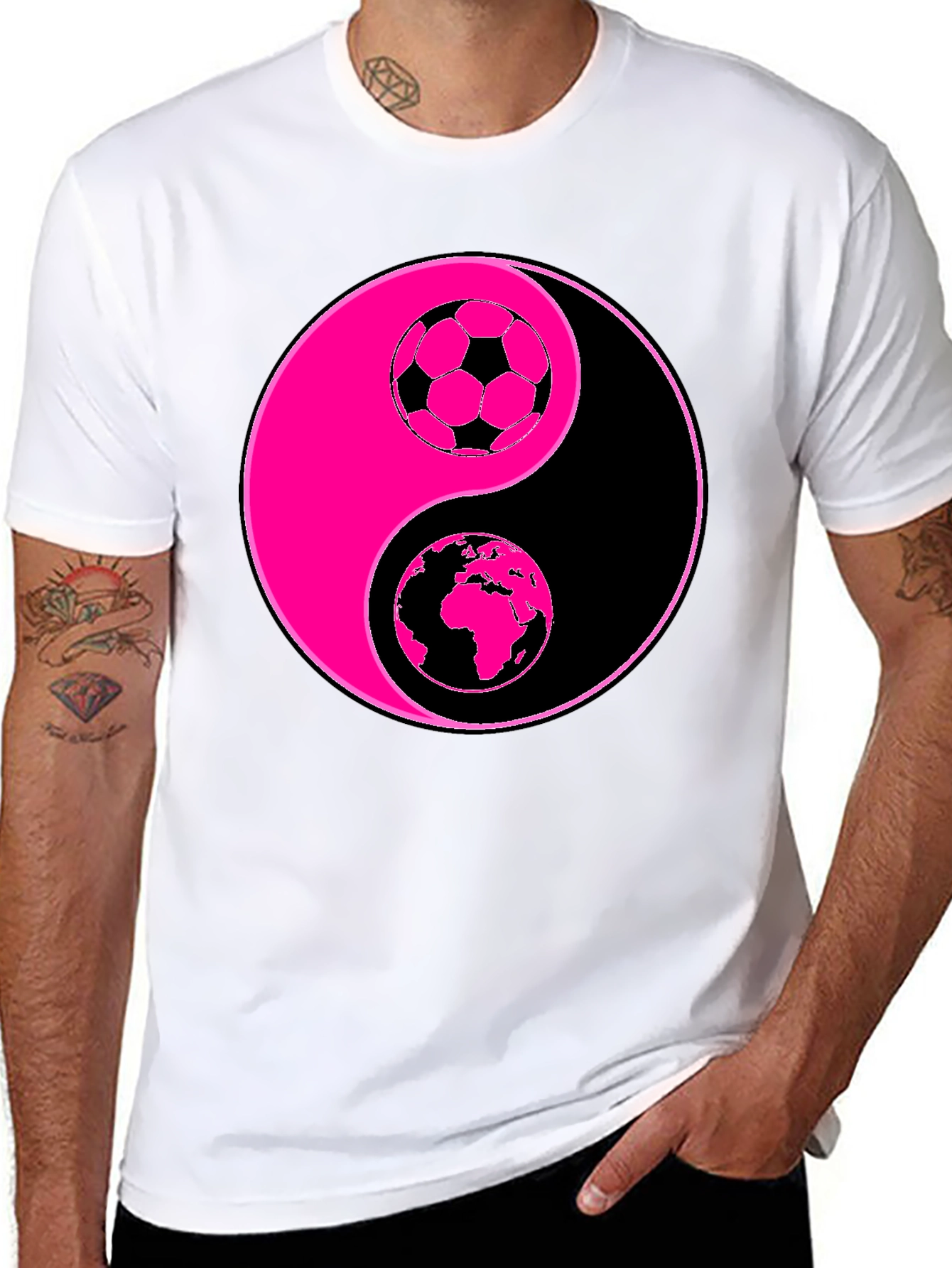 Yin Yang Soccer & Earth T-Shirt