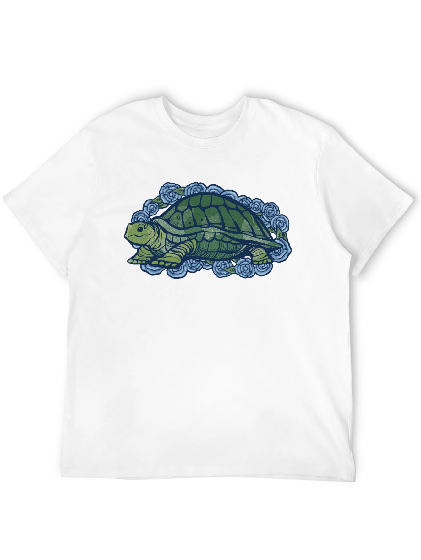 Turtle & Roses Graphic T-Shirt - Black