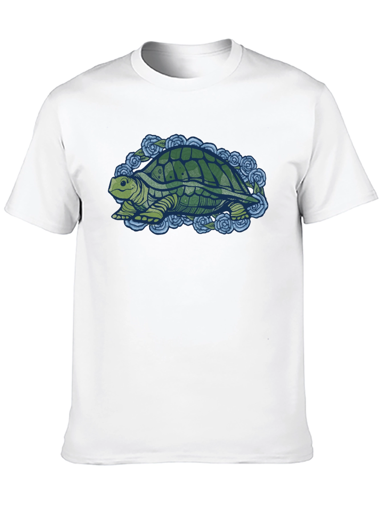 Turtle & Roses Graphic T-Shirt - Black
