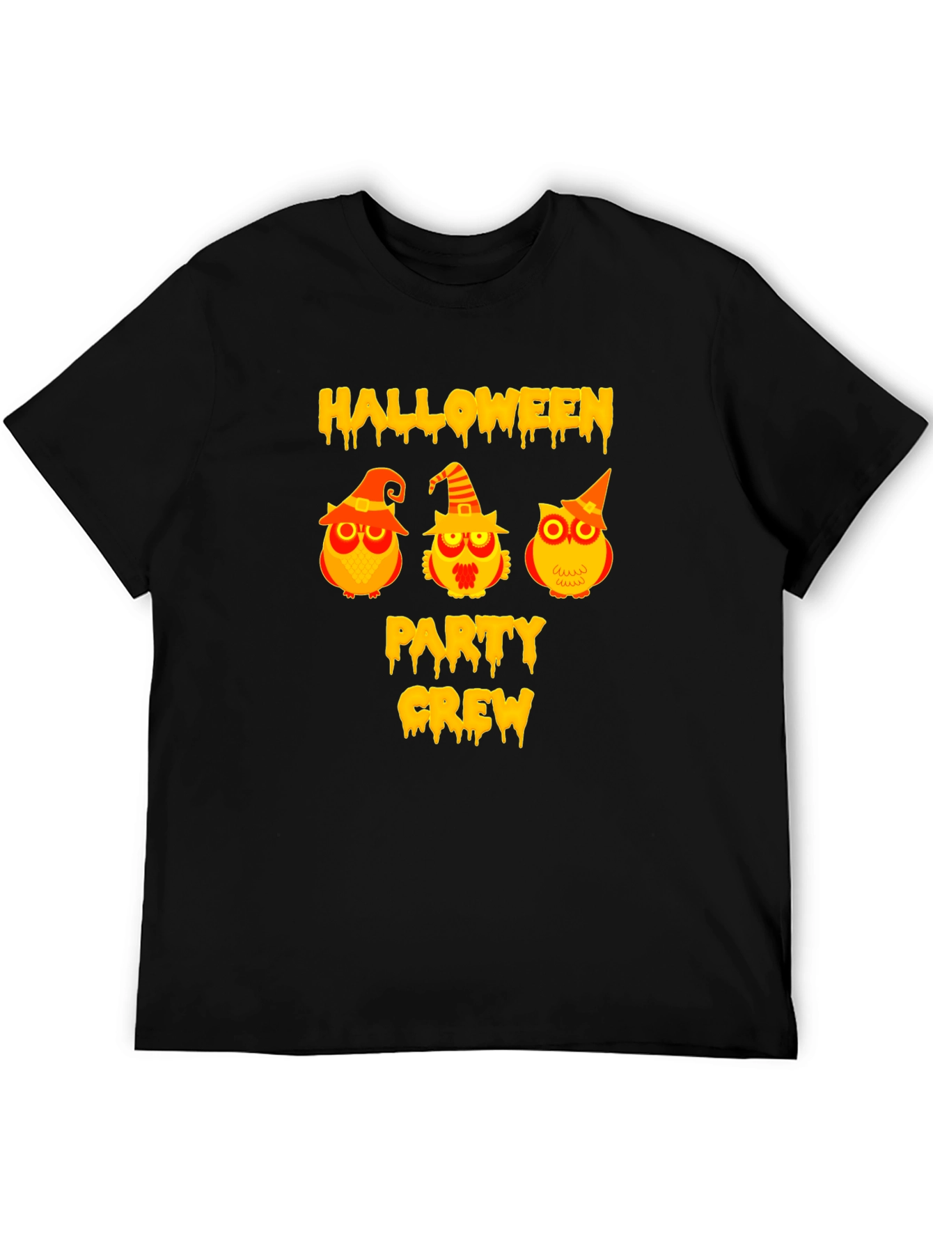 Halloween Party Crew Owl Graphic T-Shirt