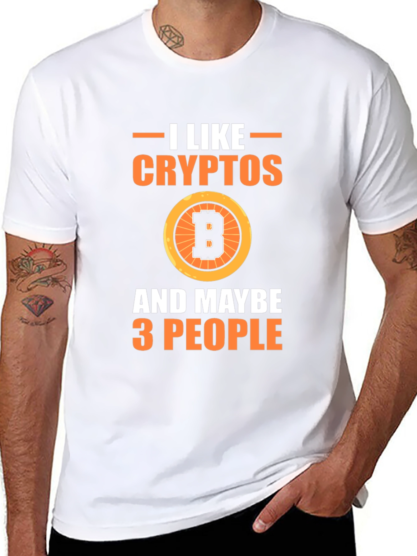 I Like Cryptos & Maybe 3 People Graphic Tee