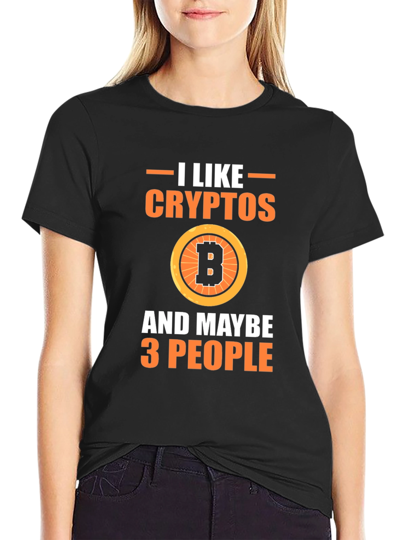 I Like Cryptos & Maybe 3 People Graphic Tee