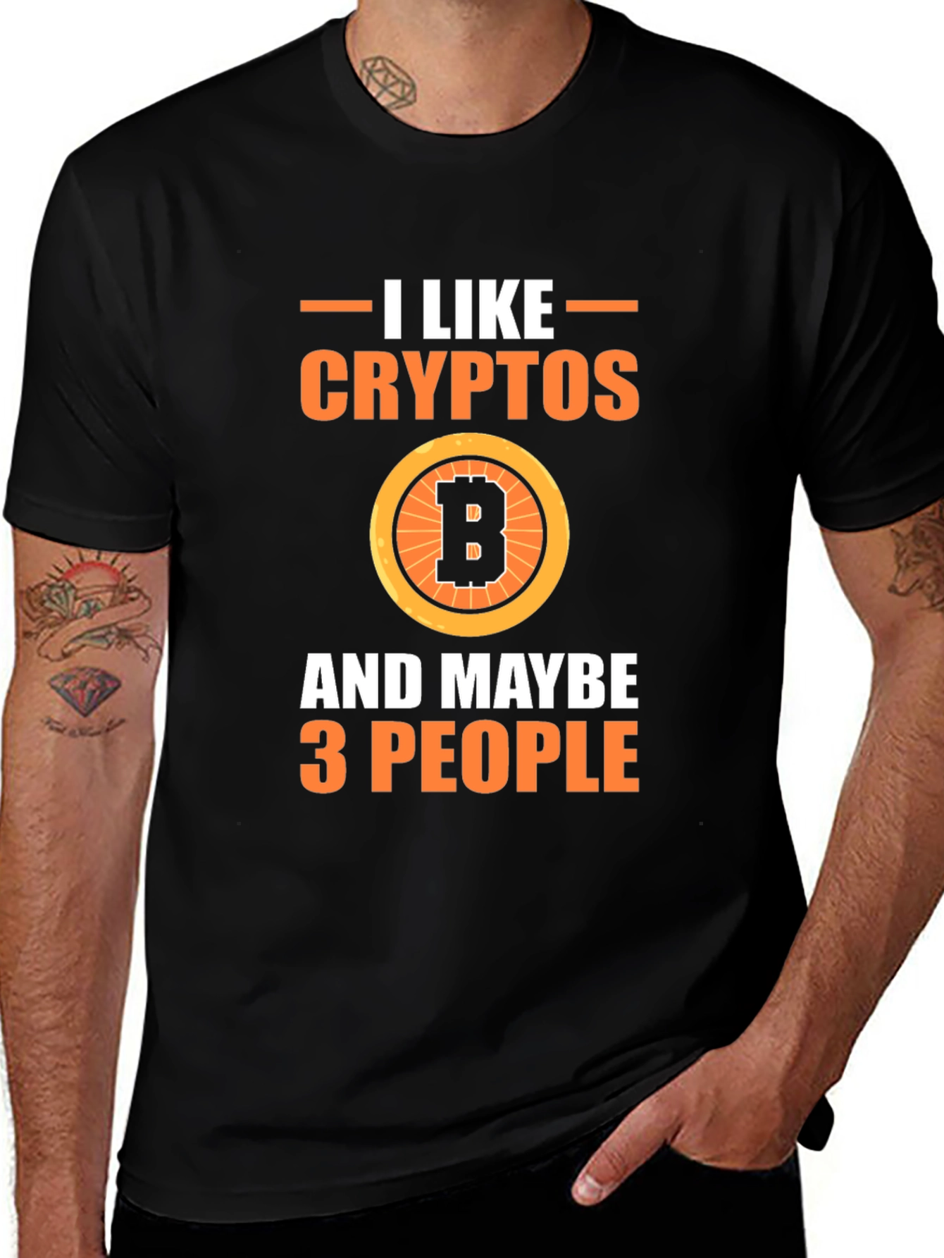 I Like Cryptos & Maybe 3 People Graphic Tee
