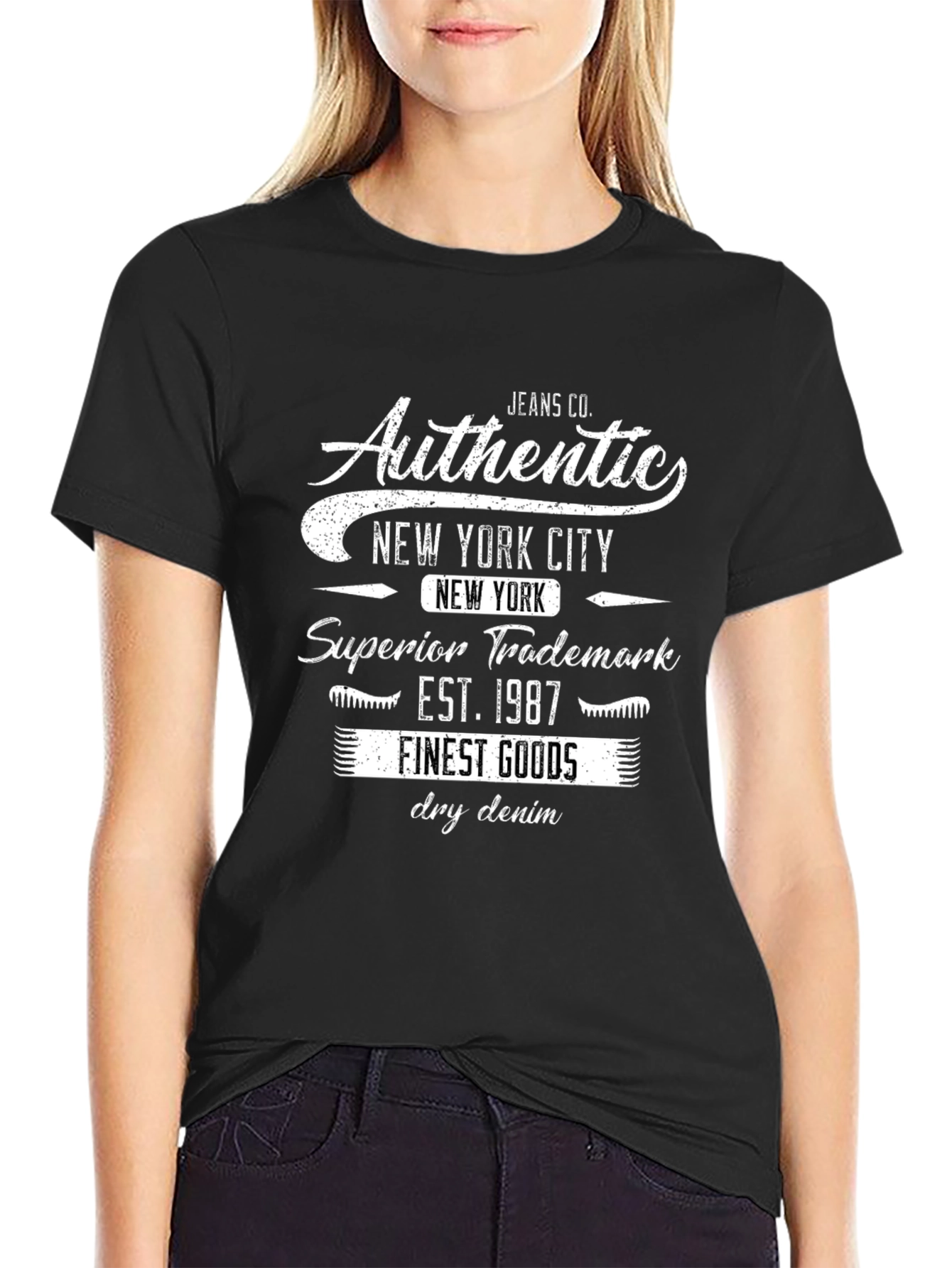 Authentic New York City Black Graphic T-Shirt