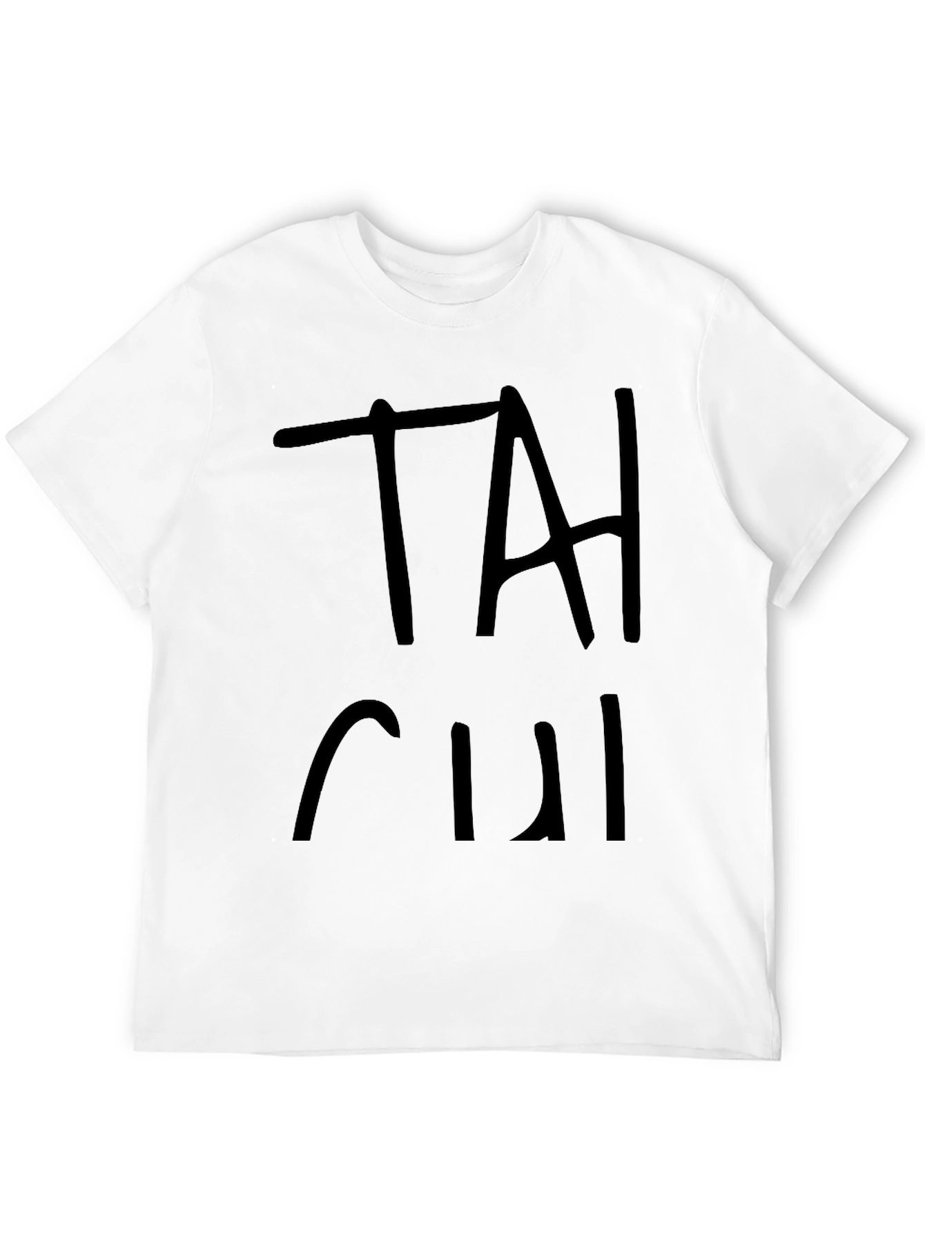 Black TAI CHI Graphic Print T-Shirt