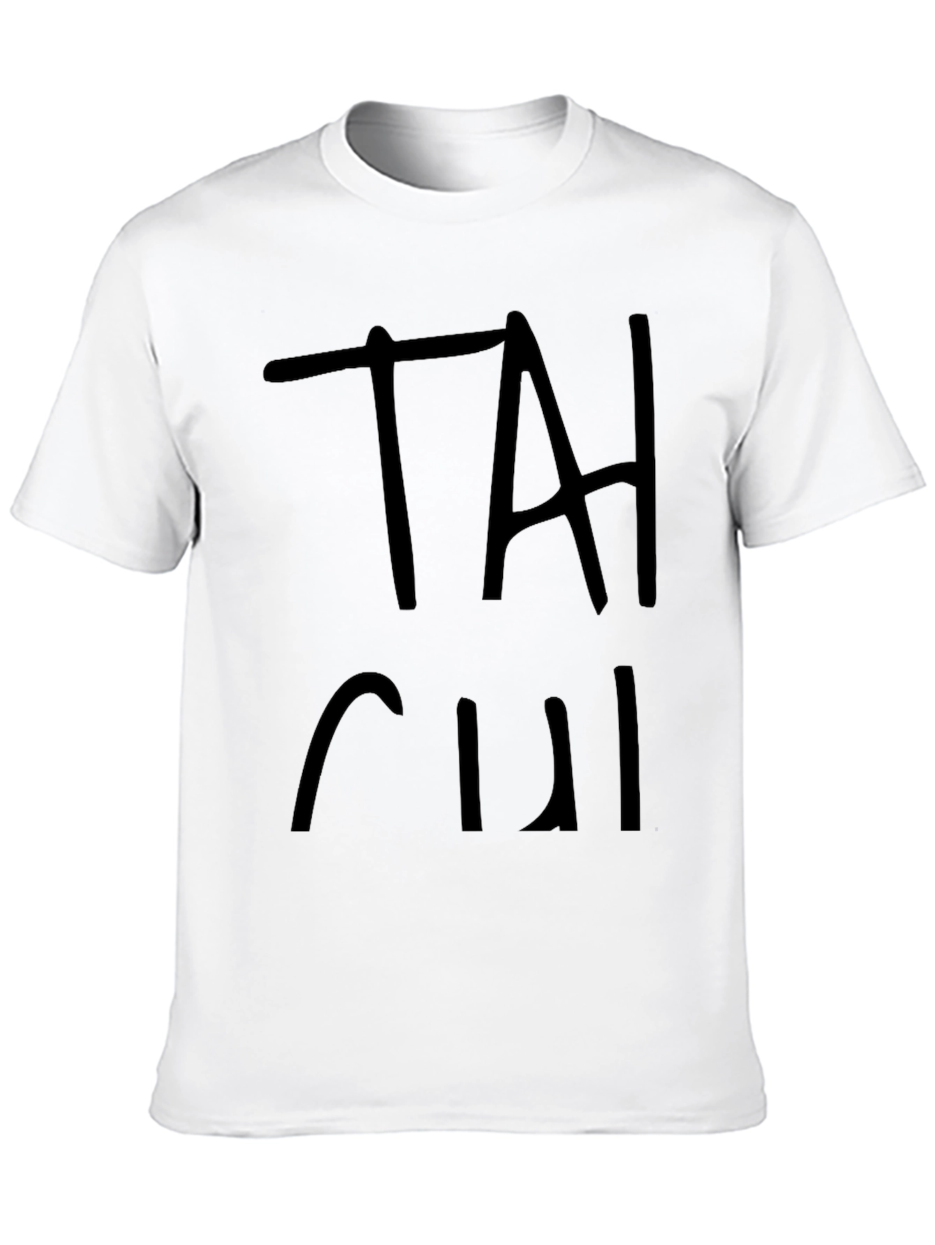 Black TAI CHI Graphic Print T-Shirt