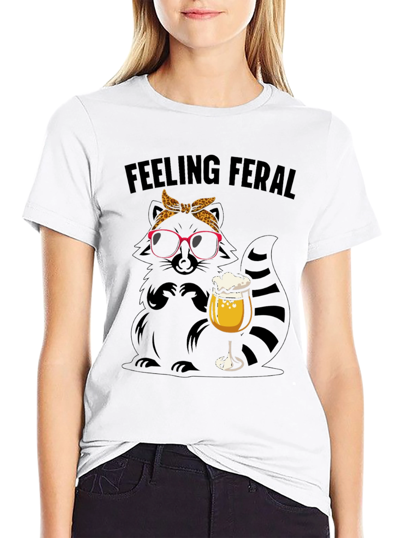 Feeling Feral Raccoon Beer T-Shirt