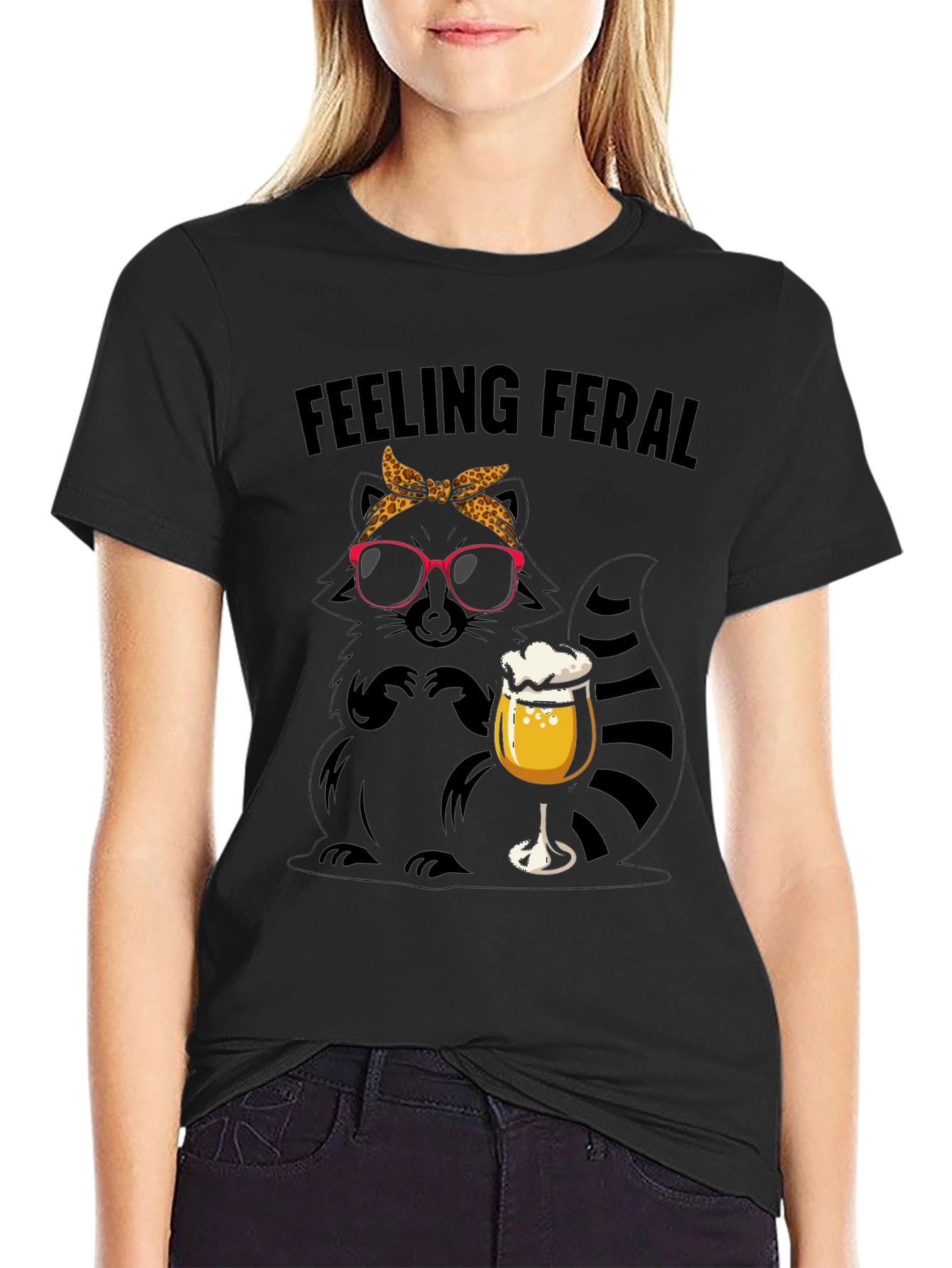 Feeling Feral Raccoon Beer T-Shirt