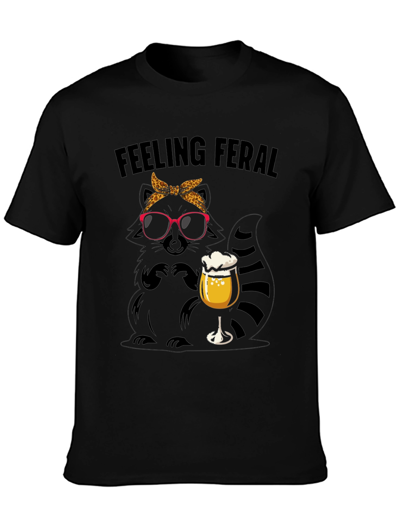 Feeling Feral Raccoon Beer T-Shirt