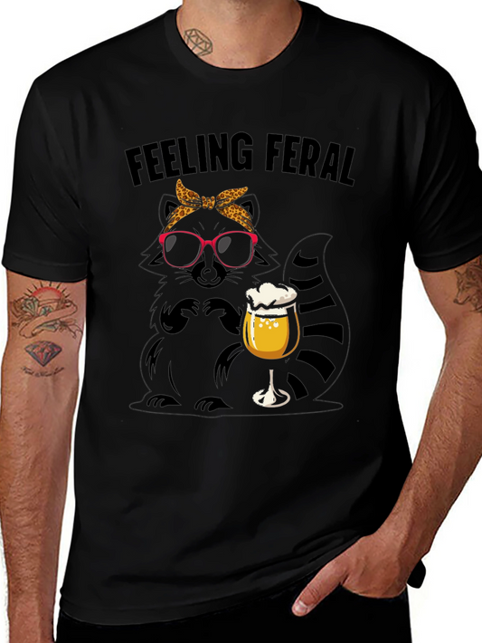 Feeling Feral Raccoon Beer T-Shirt