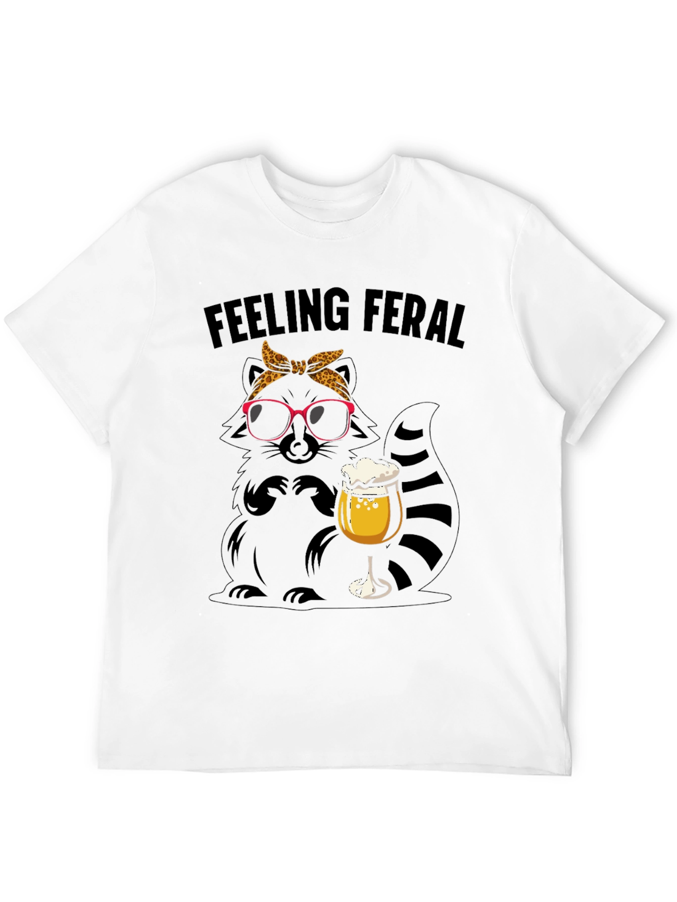 Feeling Feral Raccoon Beer T-Shirt