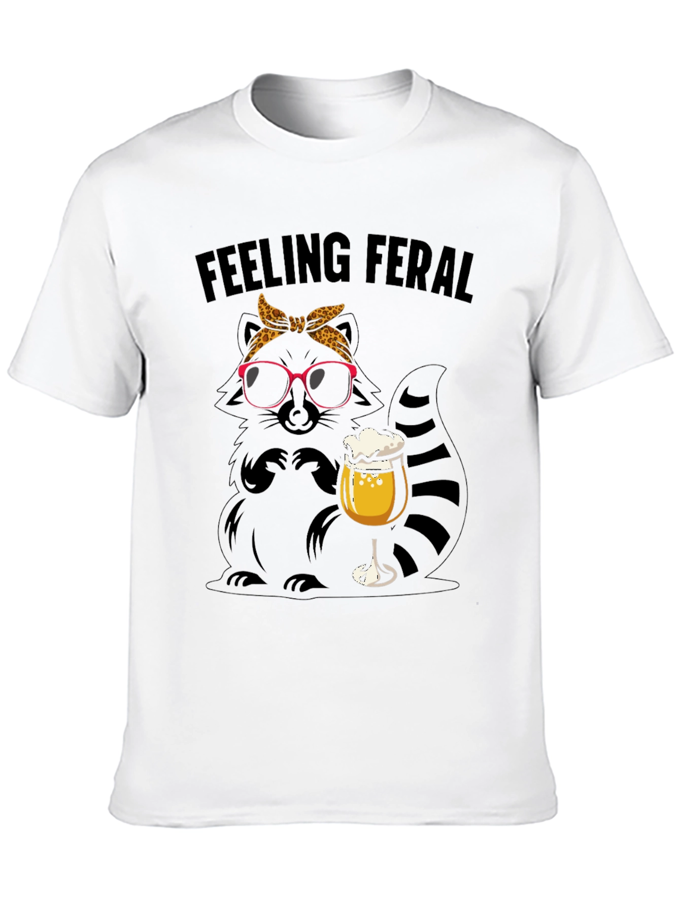Feeling Feral Raccoon Beer T-Shirt