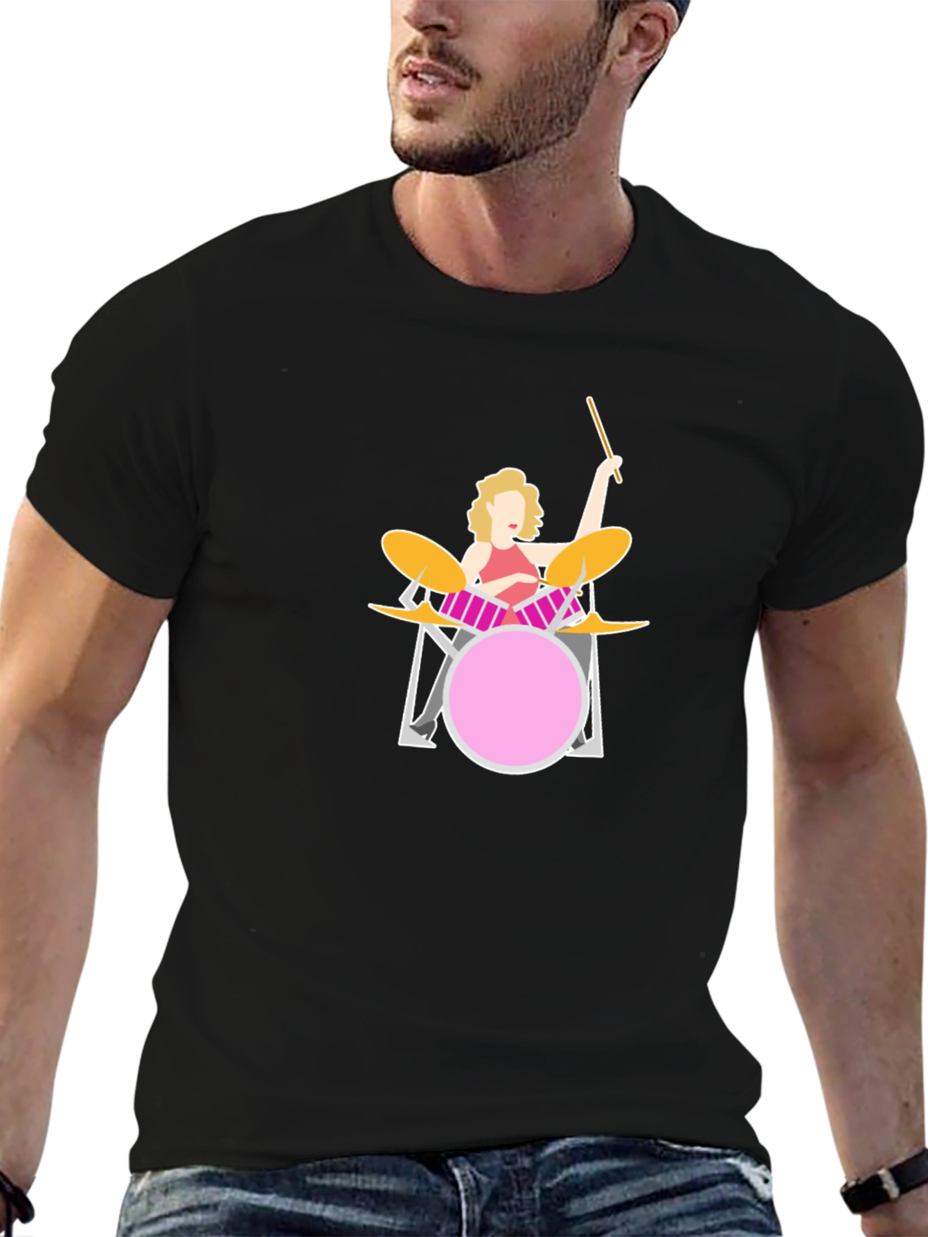 Drummer Graphic Tee - Unisex Crew Neck
