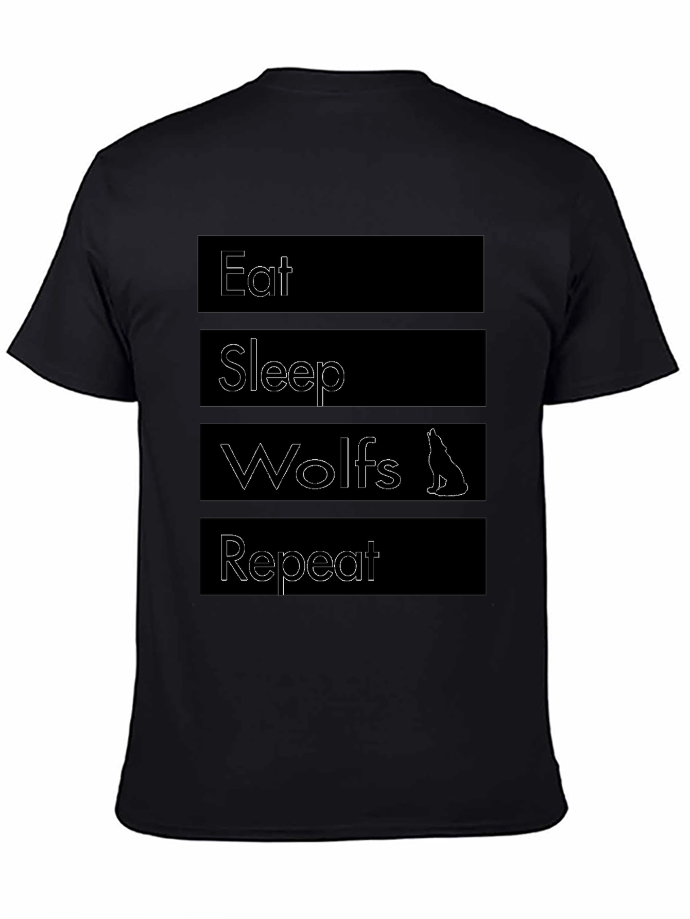 Eat Sleep Wolves Repeat Graphic Tee