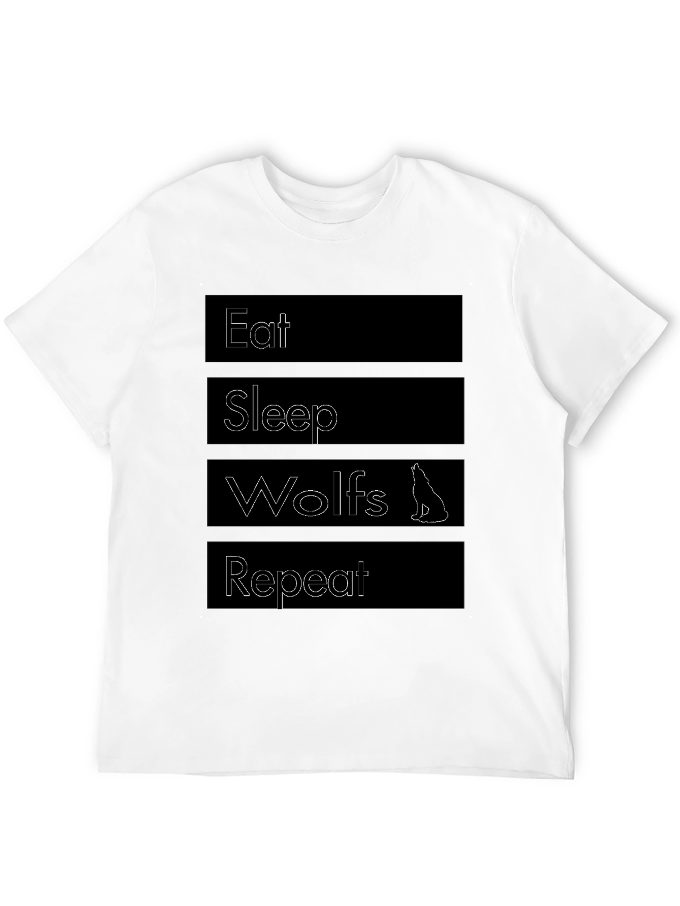 Eat Sleep Wolves Repeat Graphic Tee