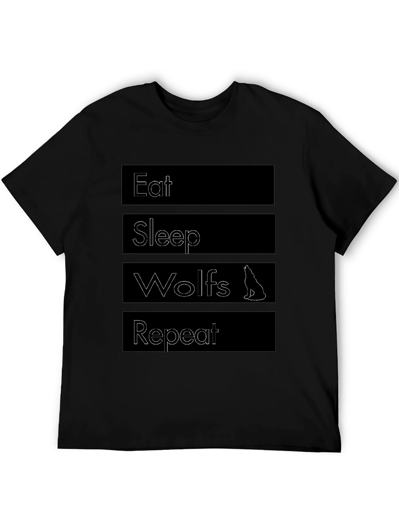 Eat Sleep Wolves Repeat Graphic Tee