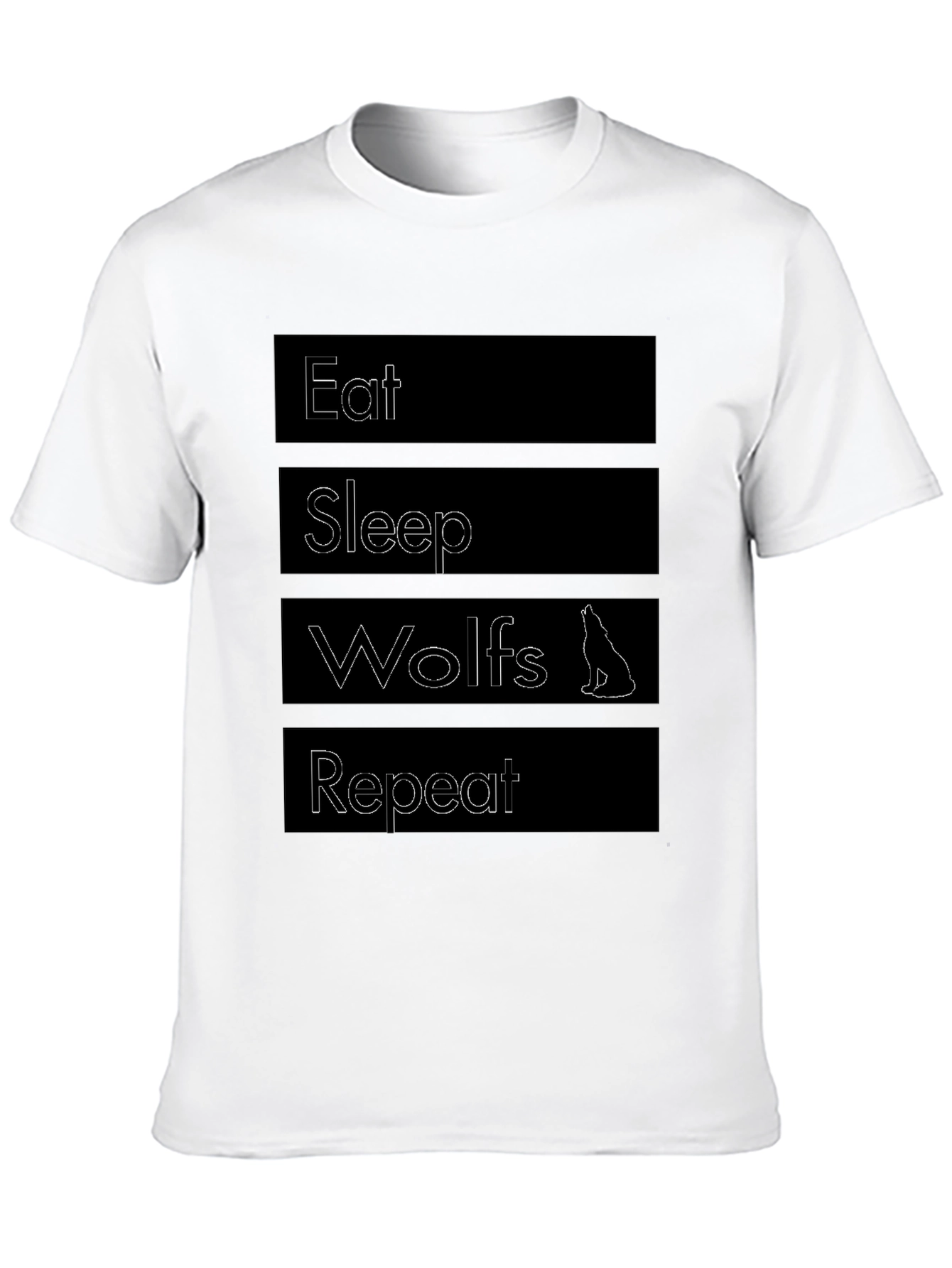 Eat Sleep Wolves Repeat Graphic Tee