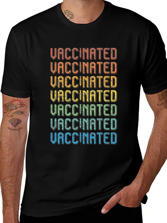 Retro Vaccinated T-Shirt - Colorful Design