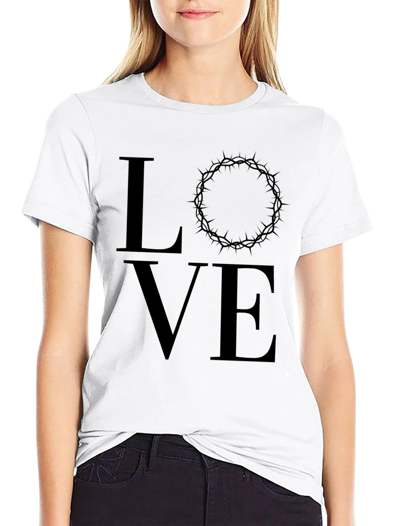 Love Crown of Thorns Graphic T-Shirt - Mens