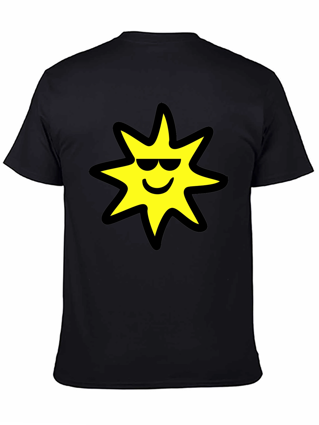 Cool Sun Graphic Tee - Black Cotton Comfort