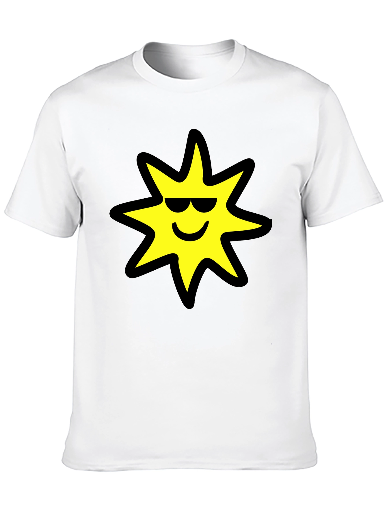 Cool Sun Graphic Tee - Black Cotton Comfort