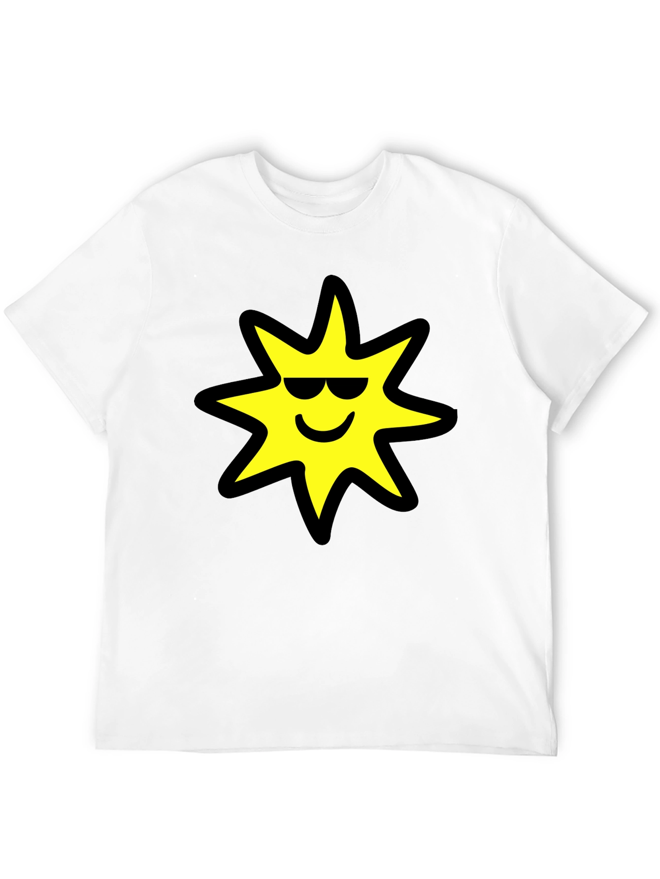Cool Sun Graphic Tee - Black Cotton Comfort